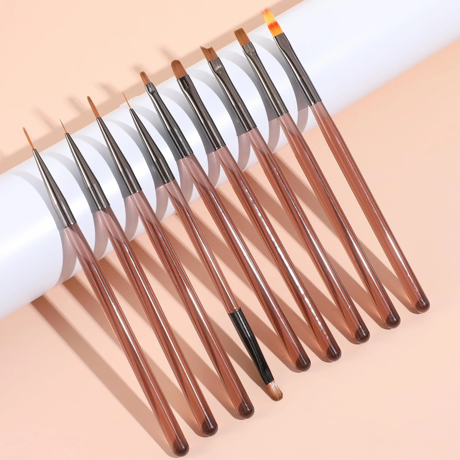 Zestaw pędzli do paznokci, 18 sztuk, do manicure, salonu, domu, zestaw pędzli do malowania paznokci