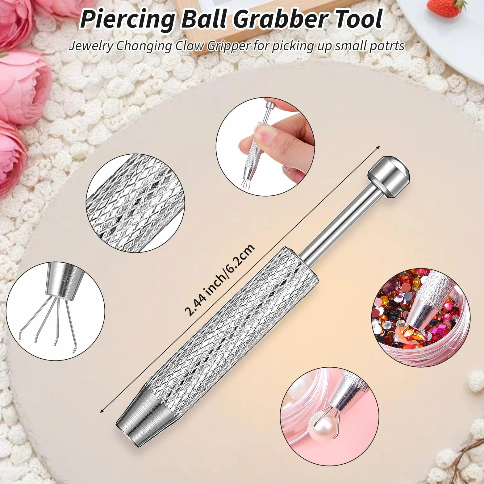 13 szt. narzędzie do piercingu kulkowego 14G, 16G, 18G, 20G, aplikator do kolczyków ze stali nierdzewnej, z gwintowanym i bezgwintowanym trzpieniem do wkładania, zakrzywiony, wciskany, do piercingu