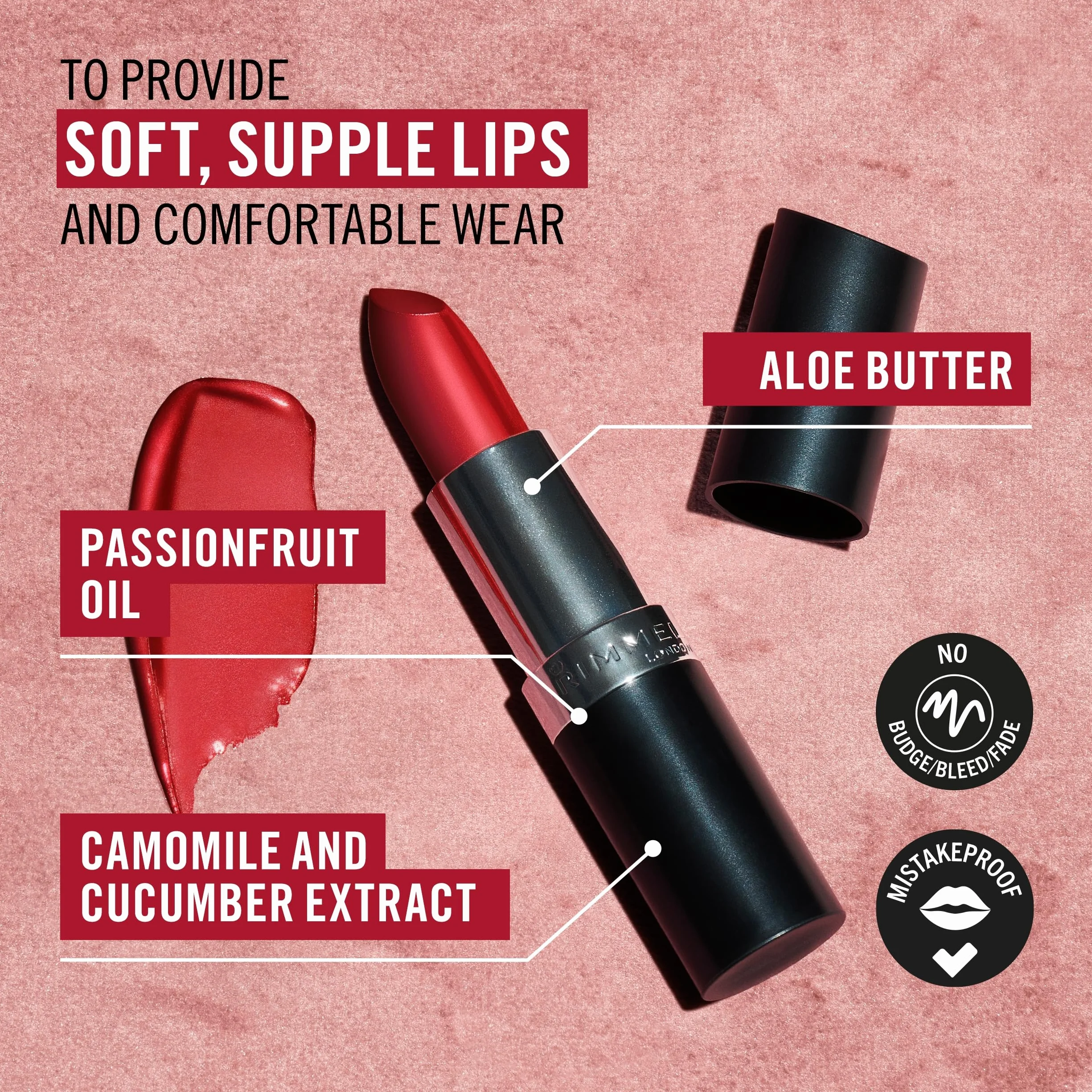 Rimmel Lasting Finish By Kate Pomadka, 008 Dusty Rose, 4 g