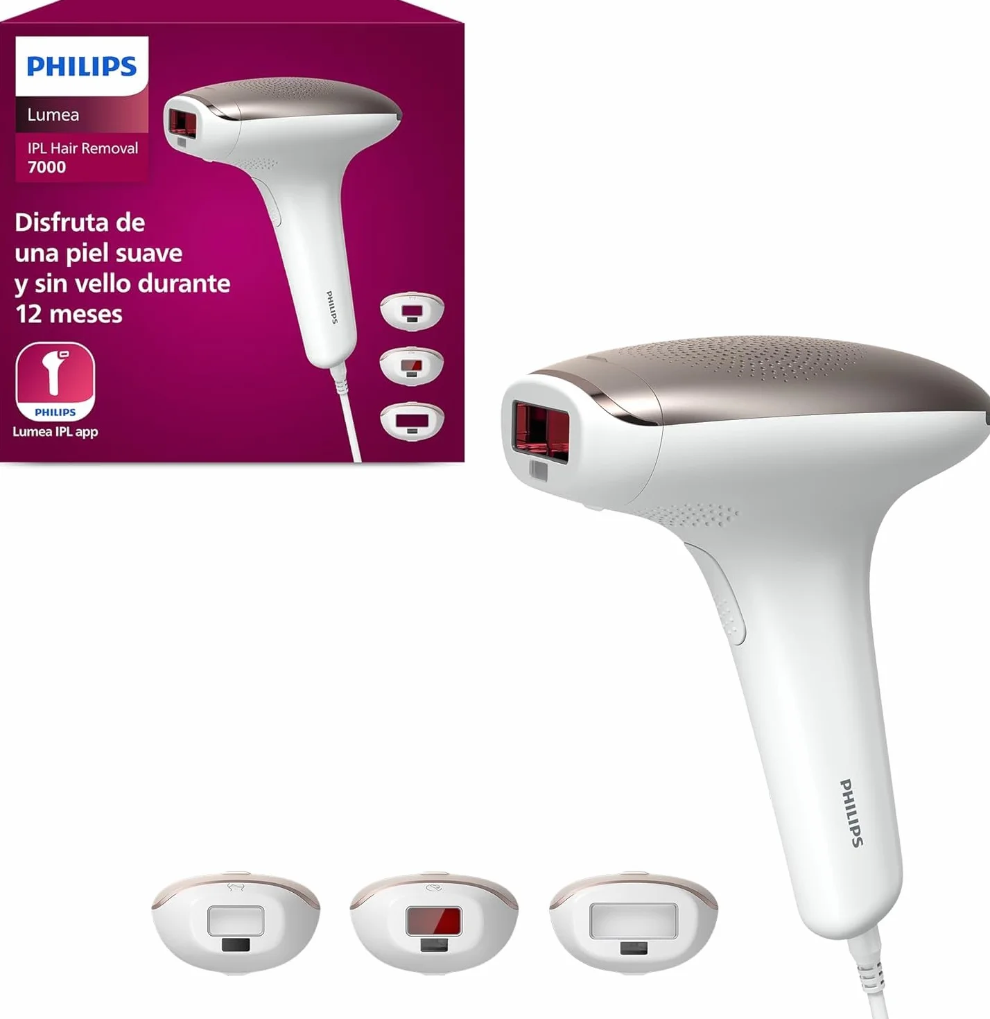 Philips Lumea Advanced SC1999/00 Depilator do Strefy Bikini i Twarzy, Biały/Złoty