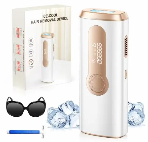 AMOTAOS IPL Laser Hair Removal for Women and Men, Ice-Cooling Laser Hair Removal Device Safe at-Home Epilators for Face Armpits Arms Bikini Line Legs Whole Body