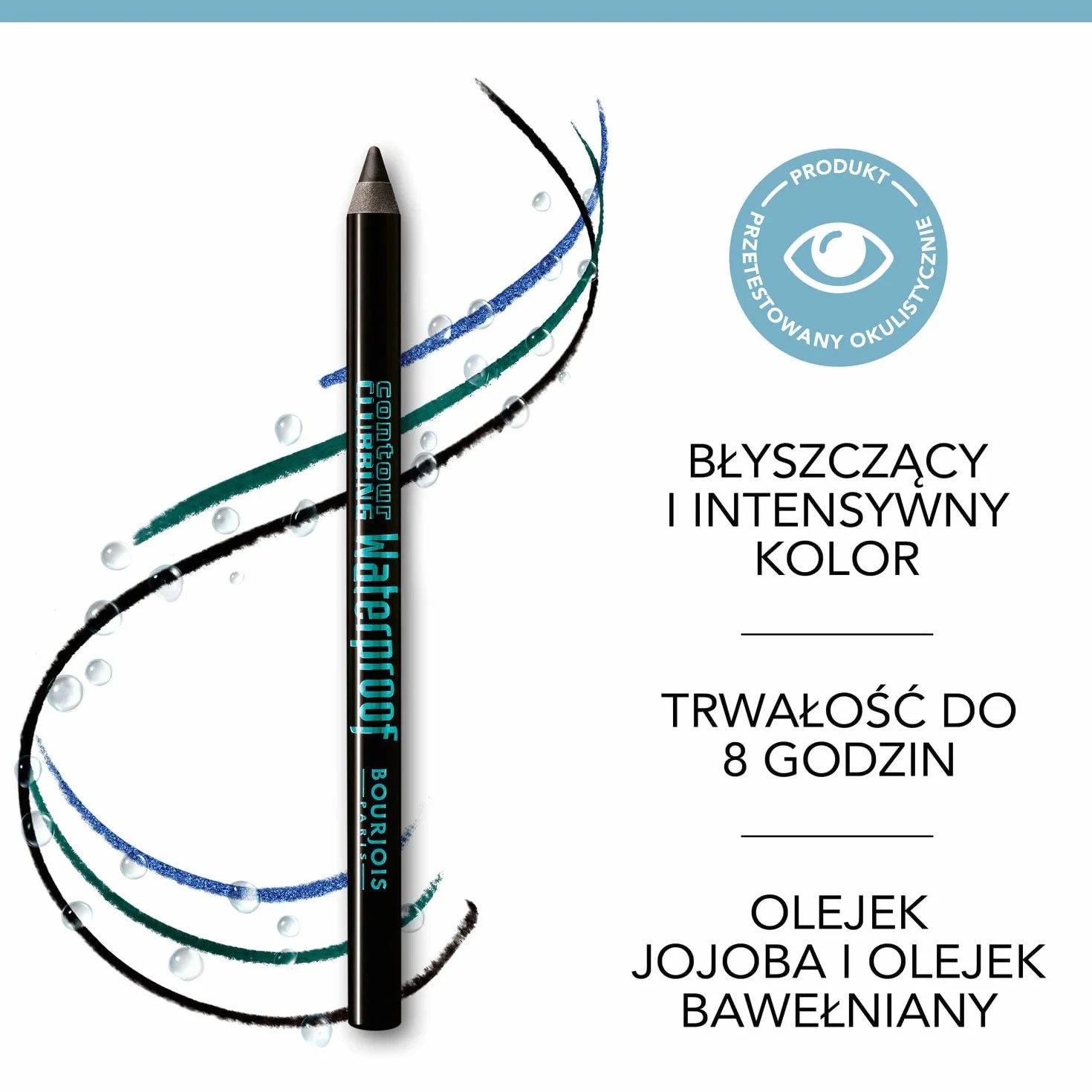 Bourjois Contour Clubbing Waterproof Kredka do Oczu 41 Black Party 1.2 g