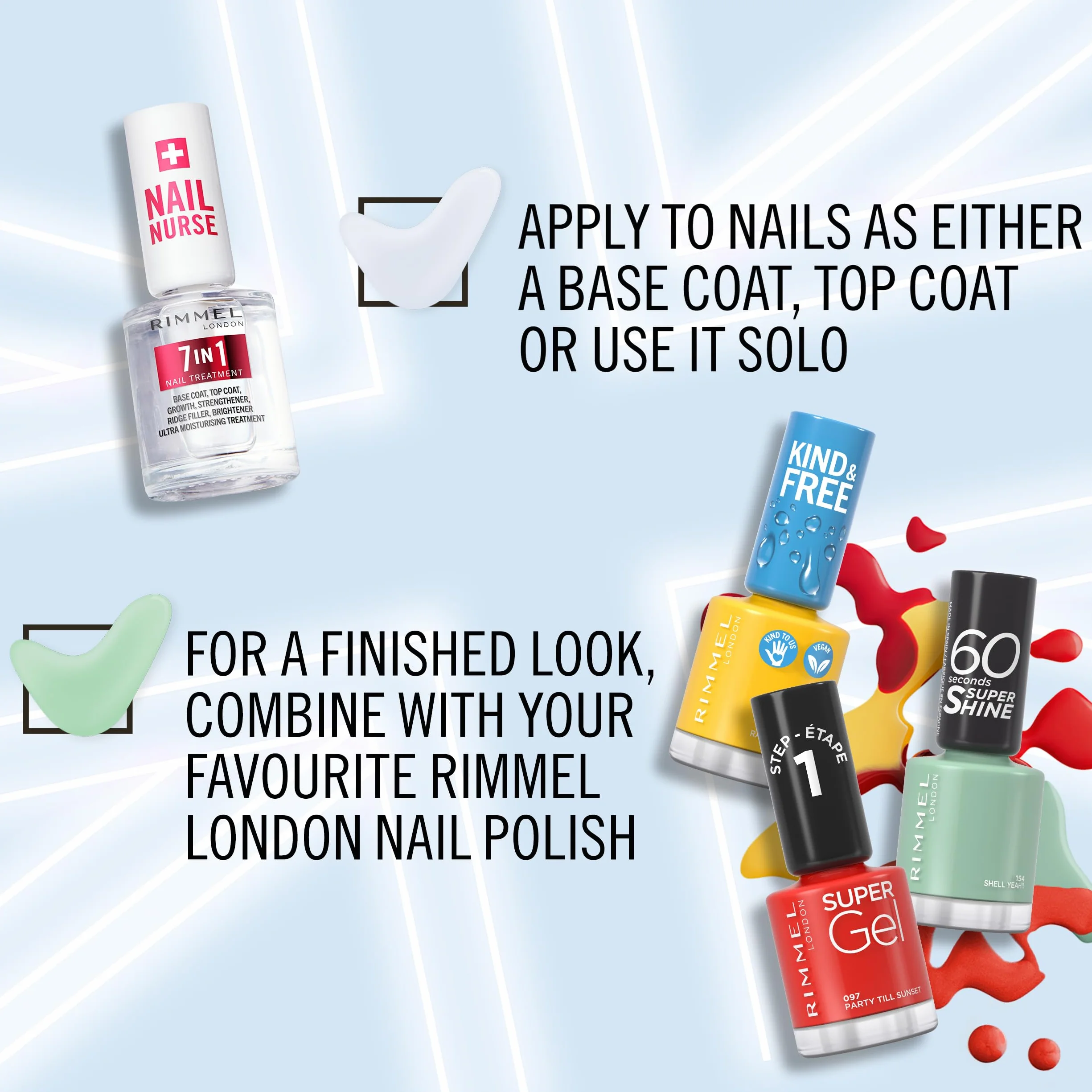 Rimmel London Nail Care 7 w 1 Multi Benefit baza i lakier nawierzchniowy
