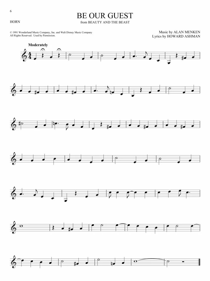 101 disney songs for horn - cor