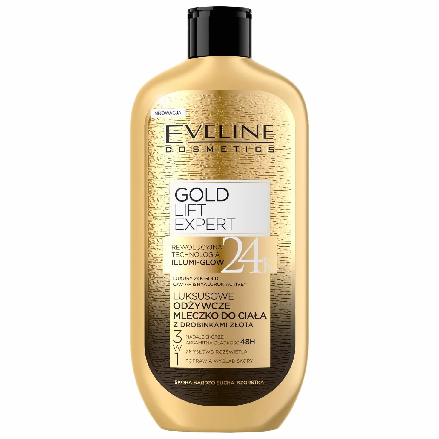 Eveline Luxury Gold & Kaviar balsam do ciała ze złotym pyłem 24K, 350 ml