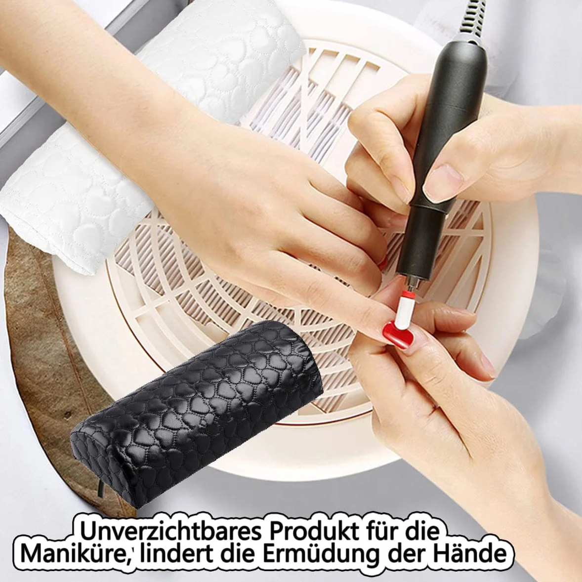 LATRAT Poduszka do manicure, poduszka do paznokci, design paznokci, podkładka pod rękę, poduszka do studia paznokci, gąbka, poduszka pod nadgarstek do salonu nail art, sztuka paznokci, zdejmowana i