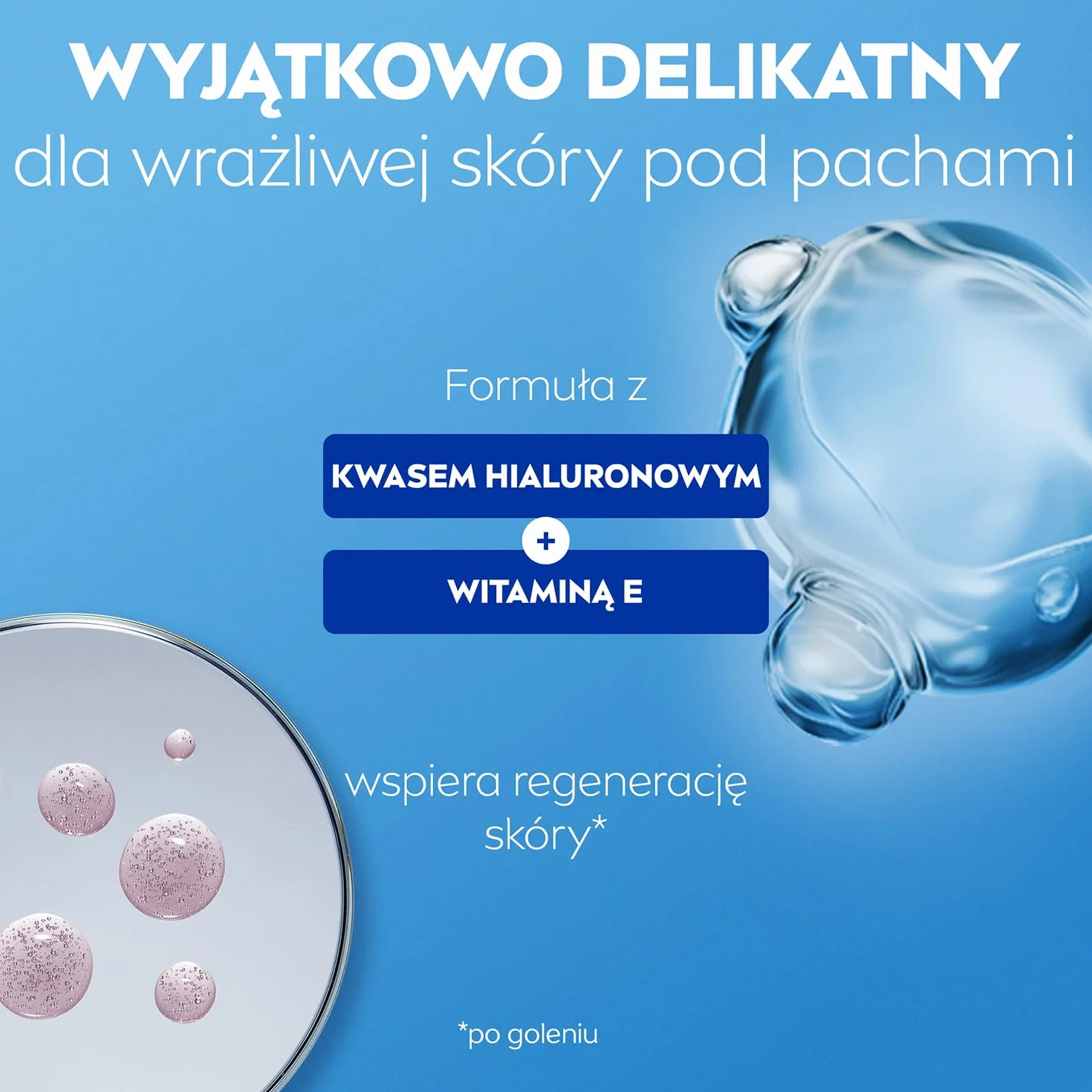 NIVEA Derma Control Restore Antyperspirant dla kobiet sztyft - 72h ochrony z kwasem hialuronowym i witaminą E, 50 ml