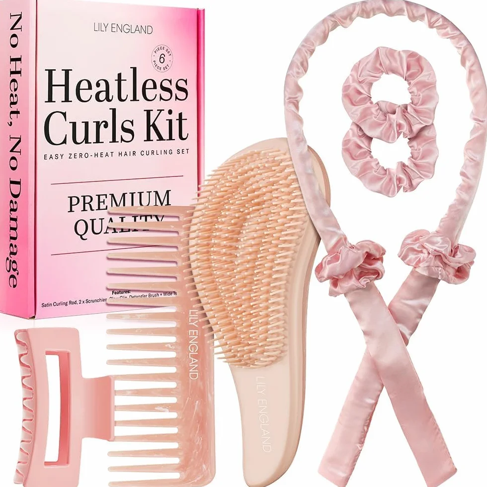 Lily England Heatless Curls lokówka na noc zestaw satynowa opaska