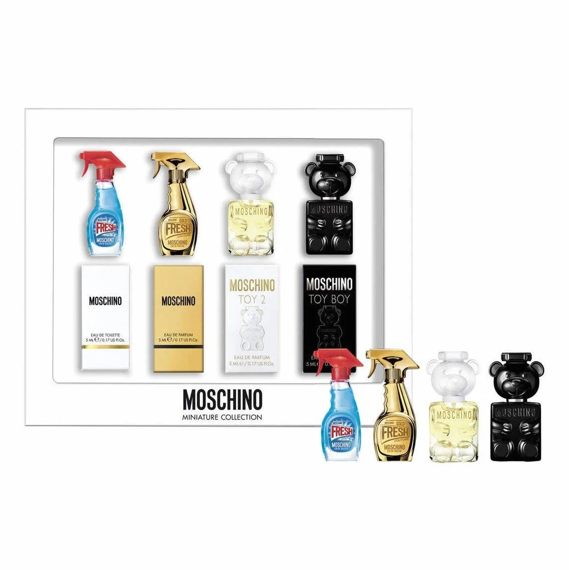Zestaw upominkowy Toy Boy Eau de Parfum 5 ml + Toy 2 Eau de Parfum 5 ml + Gold Fresh Couture Eau de Parfum 5 ml + Fresh Couture Eau de Toilette 5 ml