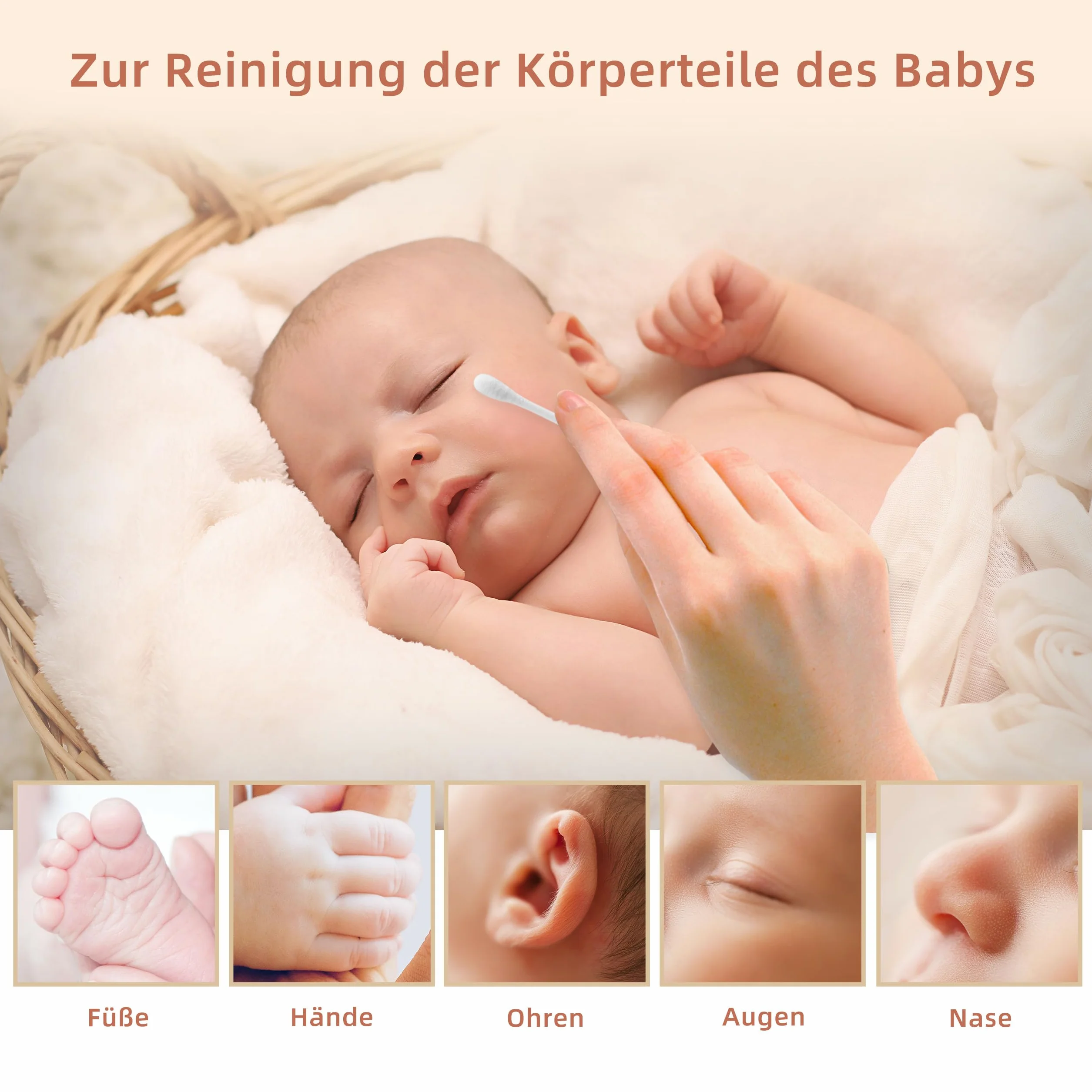 300 sztuk czarnych białych patyczków higienicznych z podwójną końcówką, do pielęgnacji z papierowym trzonkiem, 100% biodegradowalne, przyjazne dla środowiska, do makijażu, polerowania, czyszczenia