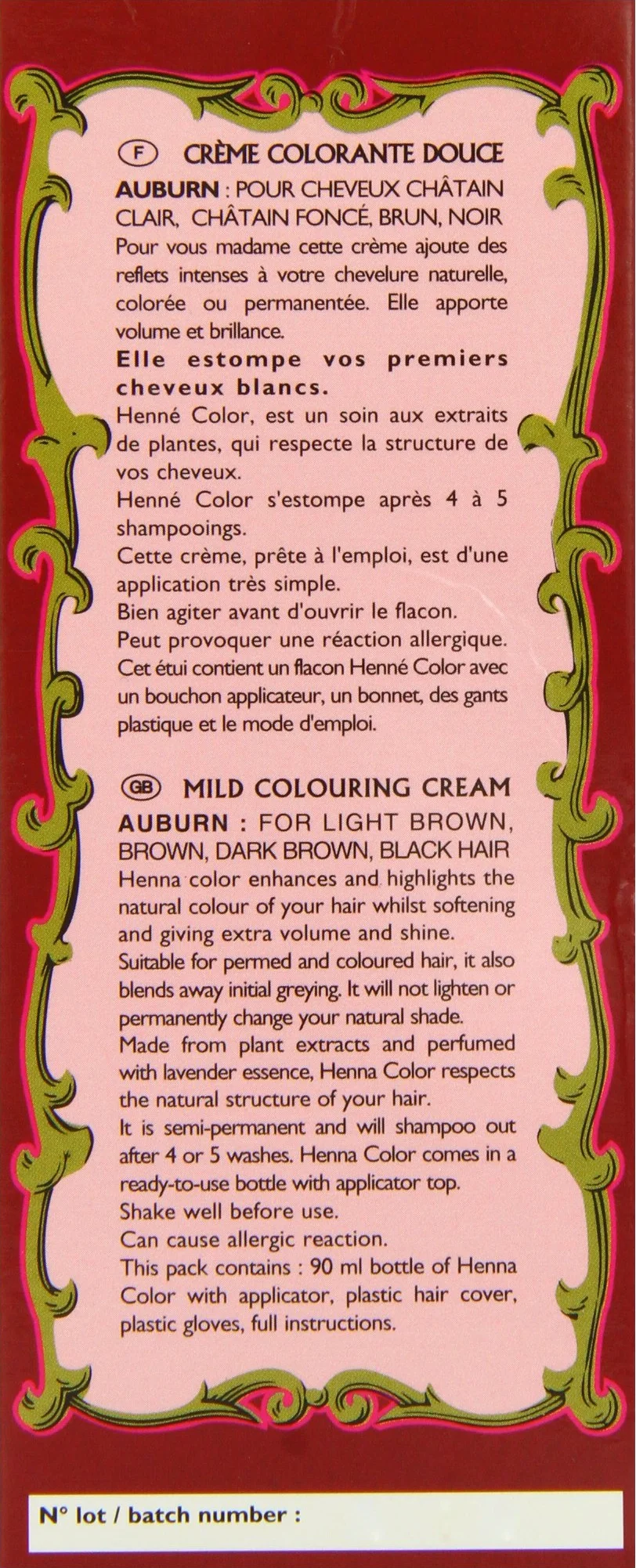Henne Color Colouring Cream 90 ml Auburn (3-Pack)