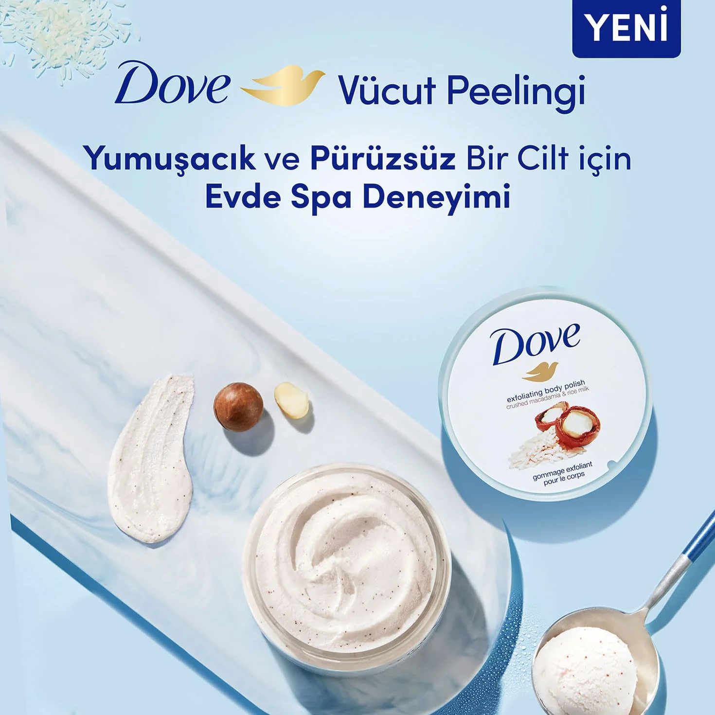 Dove peeling do ciała macadamia