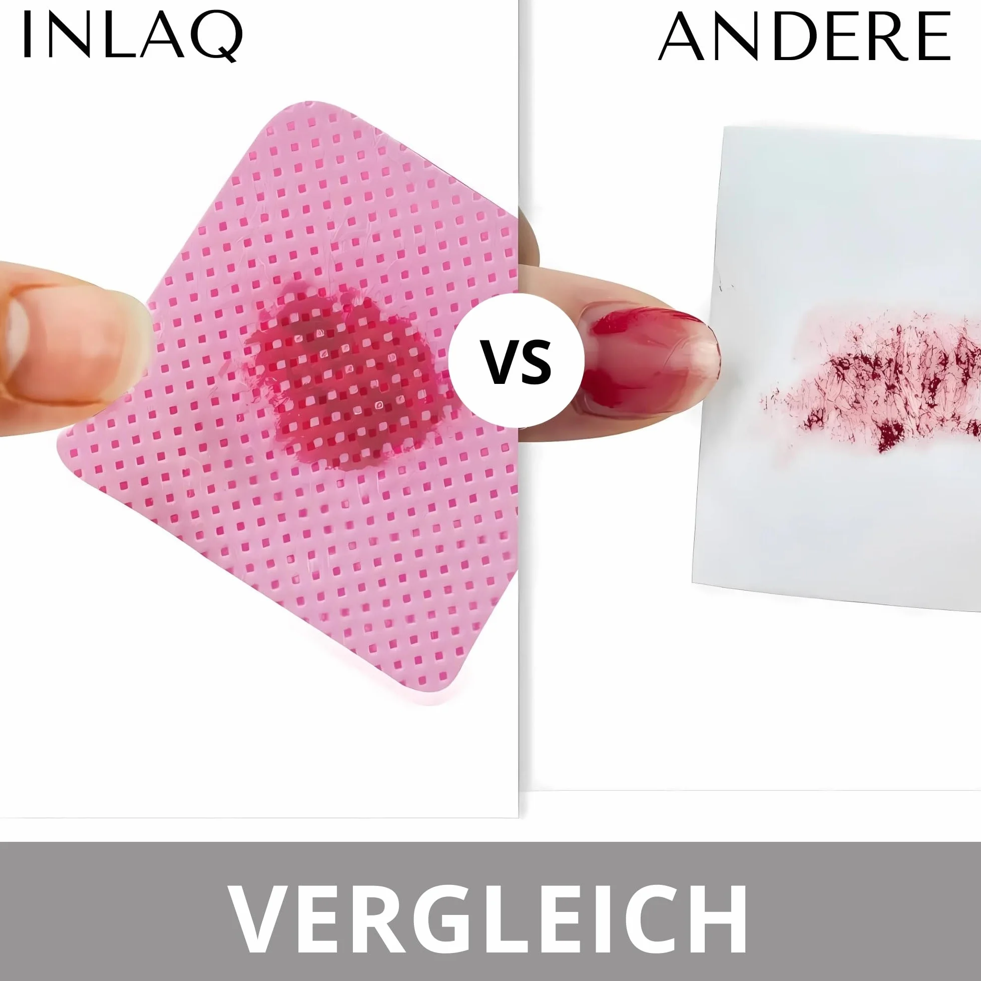 INLAQ® Profesjonalne perforowane waciki bezpyłowe do paznokci - Delikatne czyszczenie i precyzja - Idealne do usuwania lakieru i przygotowywania paznokci - 100% bawełna 5x5 cm, 200 szt.