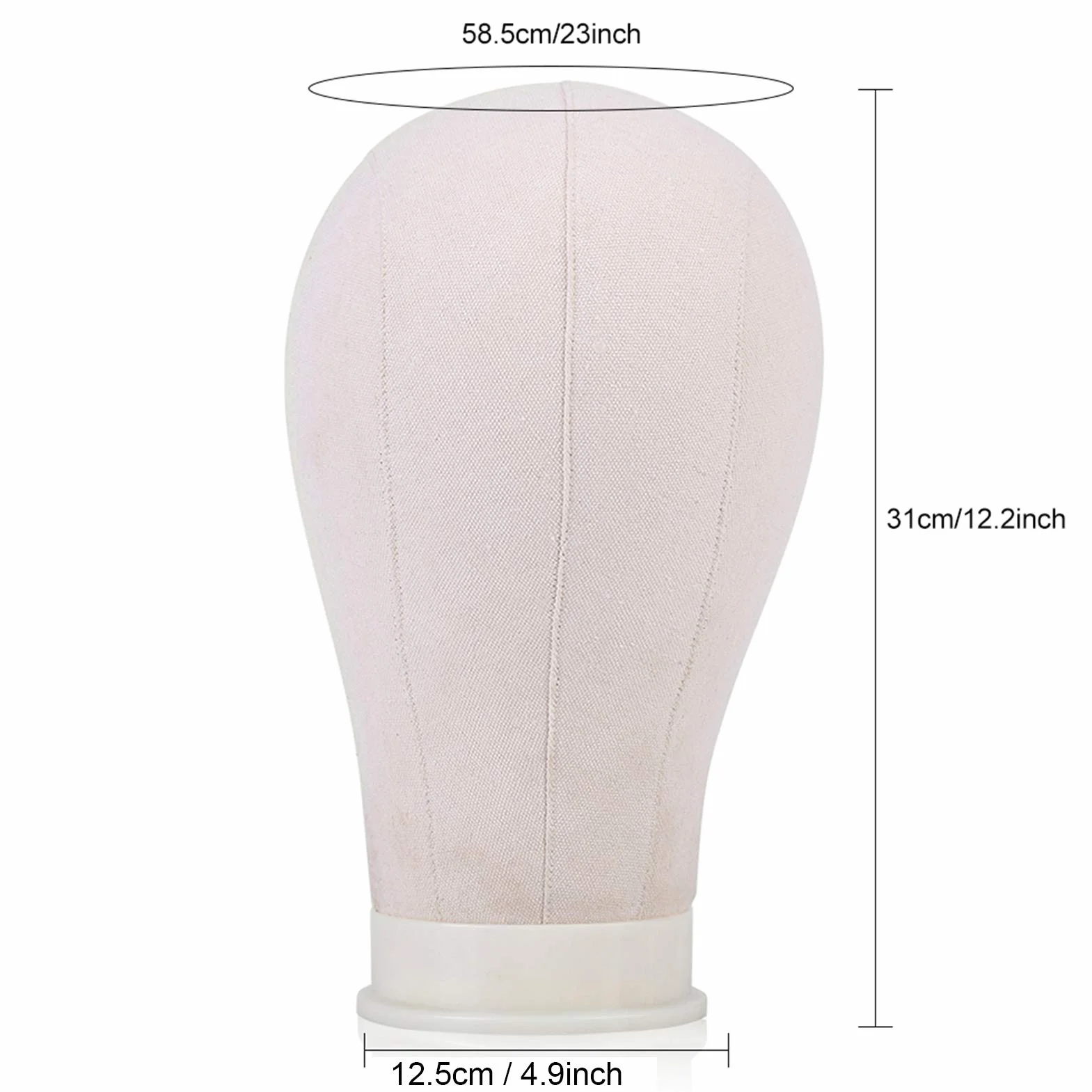 Manekin Head, stojak na perukę, 3 rozmiary, stojak na perukę, zestaw bloków do robienia peruk i czapek (60 cm)