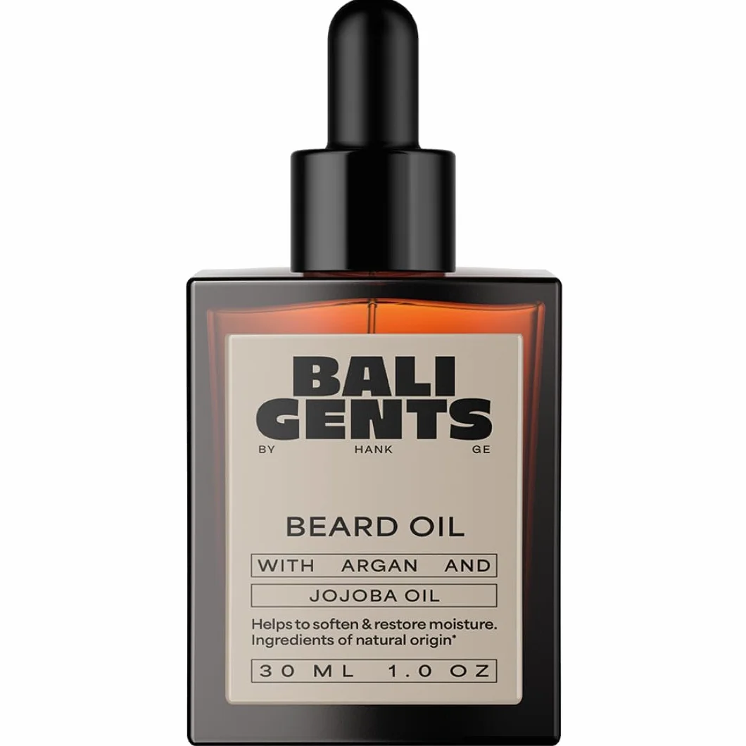 BALI GENTS Beard Oil – wegański olejek do brody z olejkiem arganowym, jojoba i słonecznikowym, 30 ml