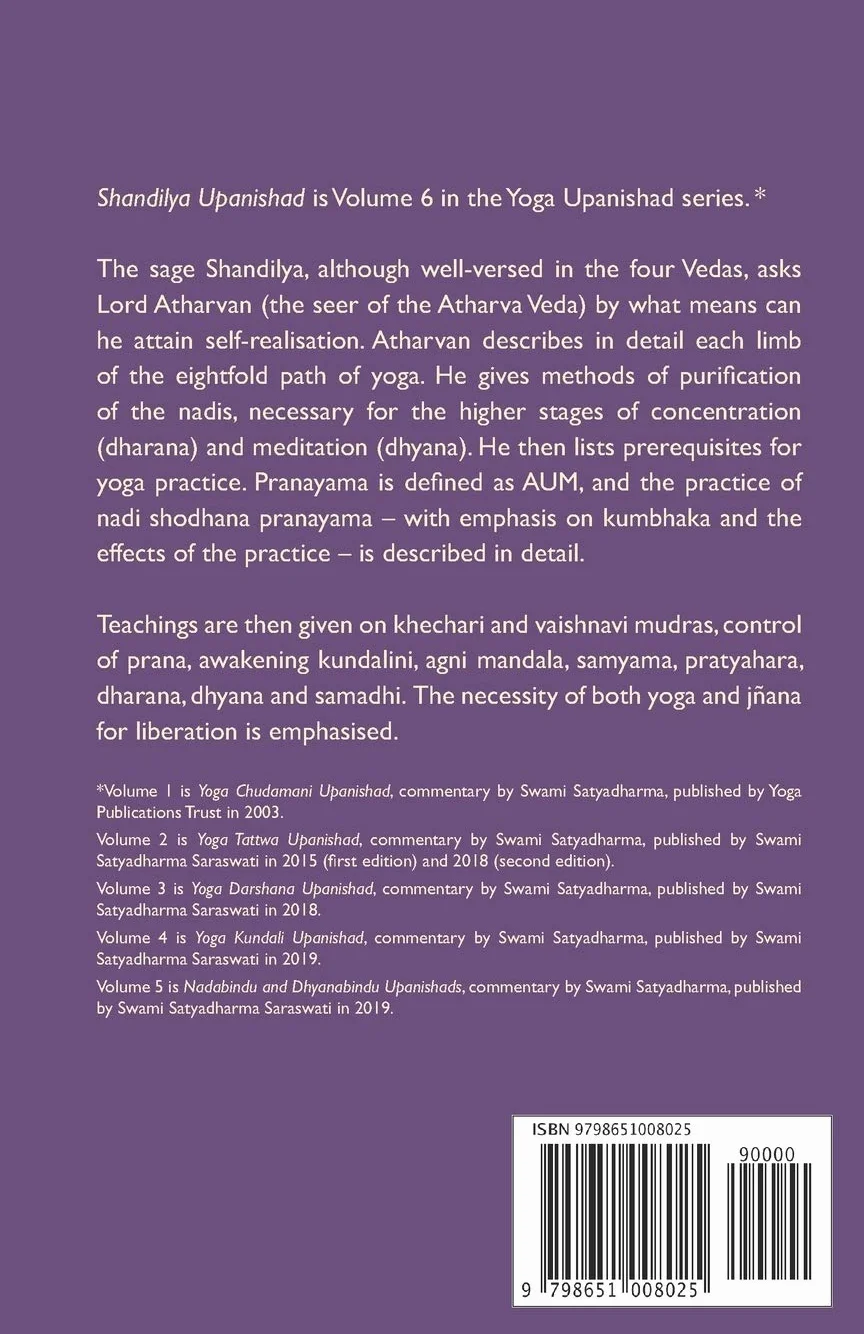 Shandilya Upanishad: Timeless Teachings on the Eightfold Path of Yoga: 6