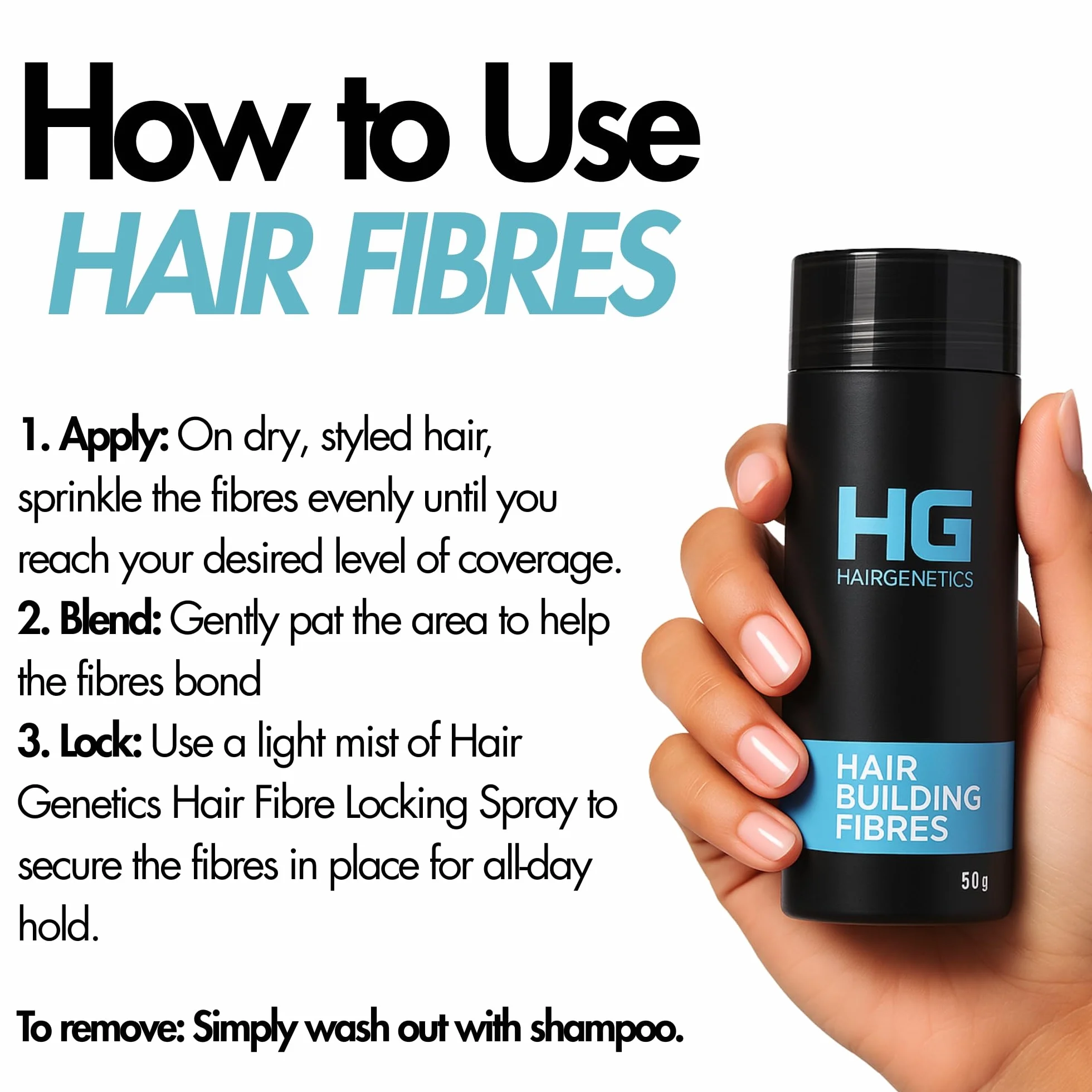 Hair Genetics® Advanced Keratin Hair Fibers – duży wkład 22 g, naturalna koncepcja, aby zaoszczędzić pieniądze, profesjonalny korektor do wypadania włosów, dla mężczyzn i kobiet (czarny)