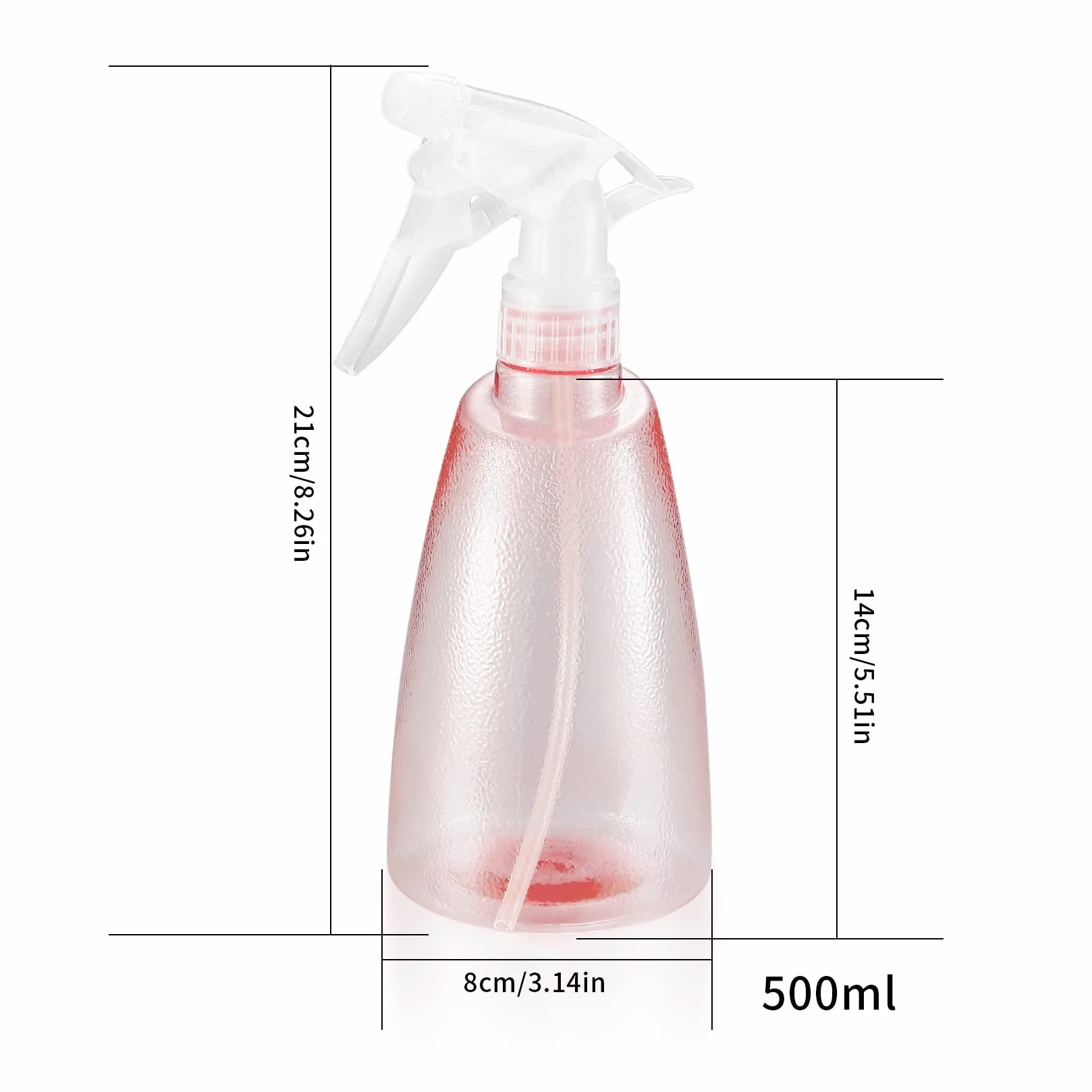 3 sztuki butelek z rozpylaczem 500 ml, rozpylacz wody do roślin, plastikowe butelki z rozpylaczem, mister do natryskiwania do czyszczenia domu, ogrodu, fryzjera, roślin, kwiatów – różowy/zielony/żółty