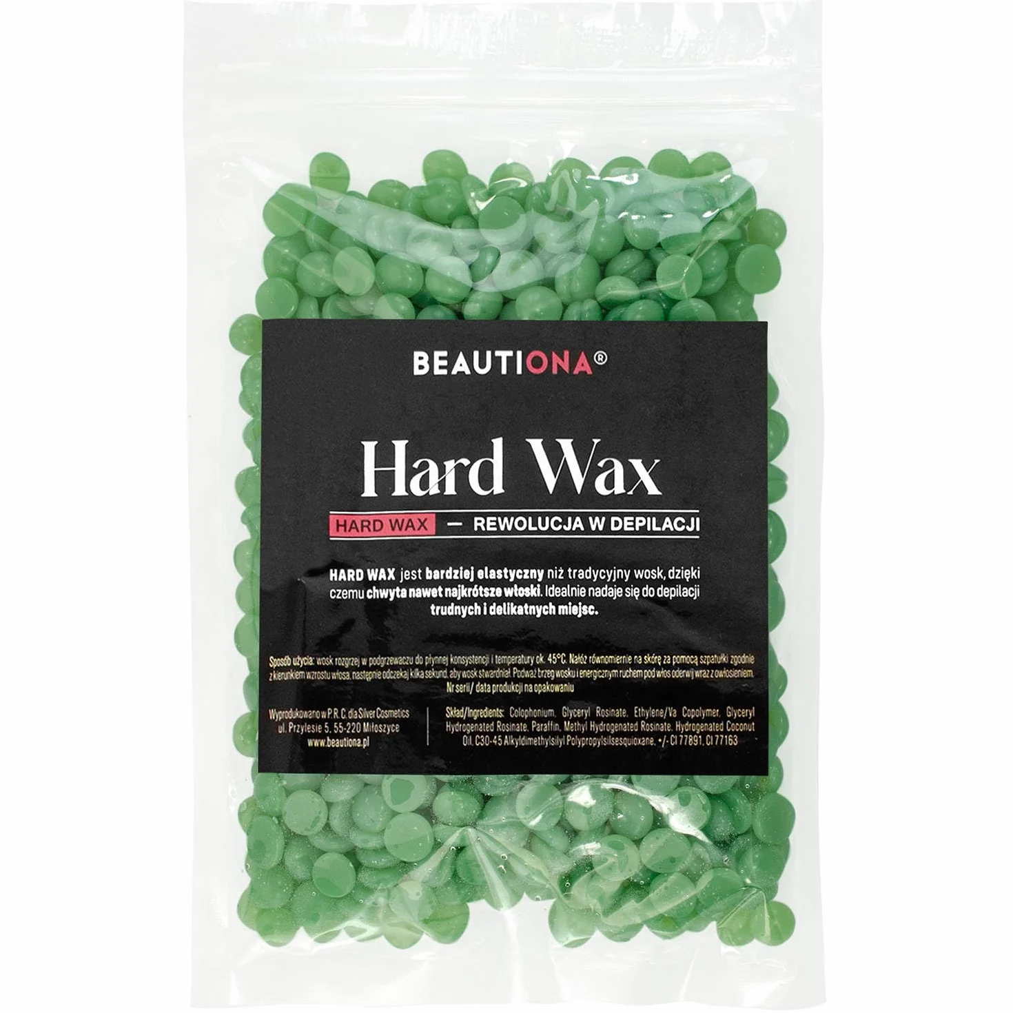 Naturalny wosk twardy w kroplach do depilacji 100 g zielony