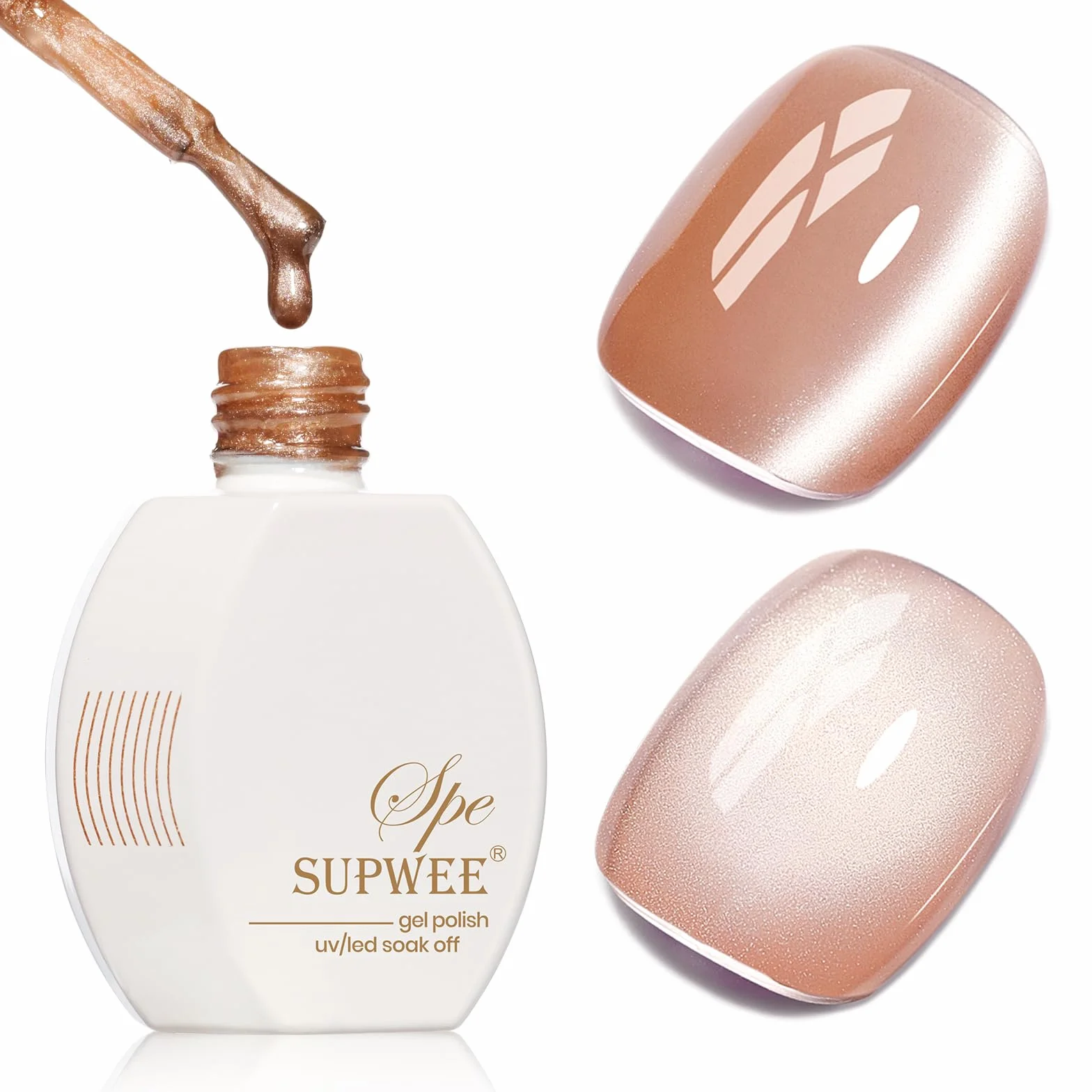 SUPWEE Cat Eye zestaw żelowych UV – światło księżyca Cat Eye Gel lakier do paznokci z magnesem, holograficzny żel do oczu kota do paznokci, brokat, magnetyczny manicure, sztuka paznokci DIY w domu