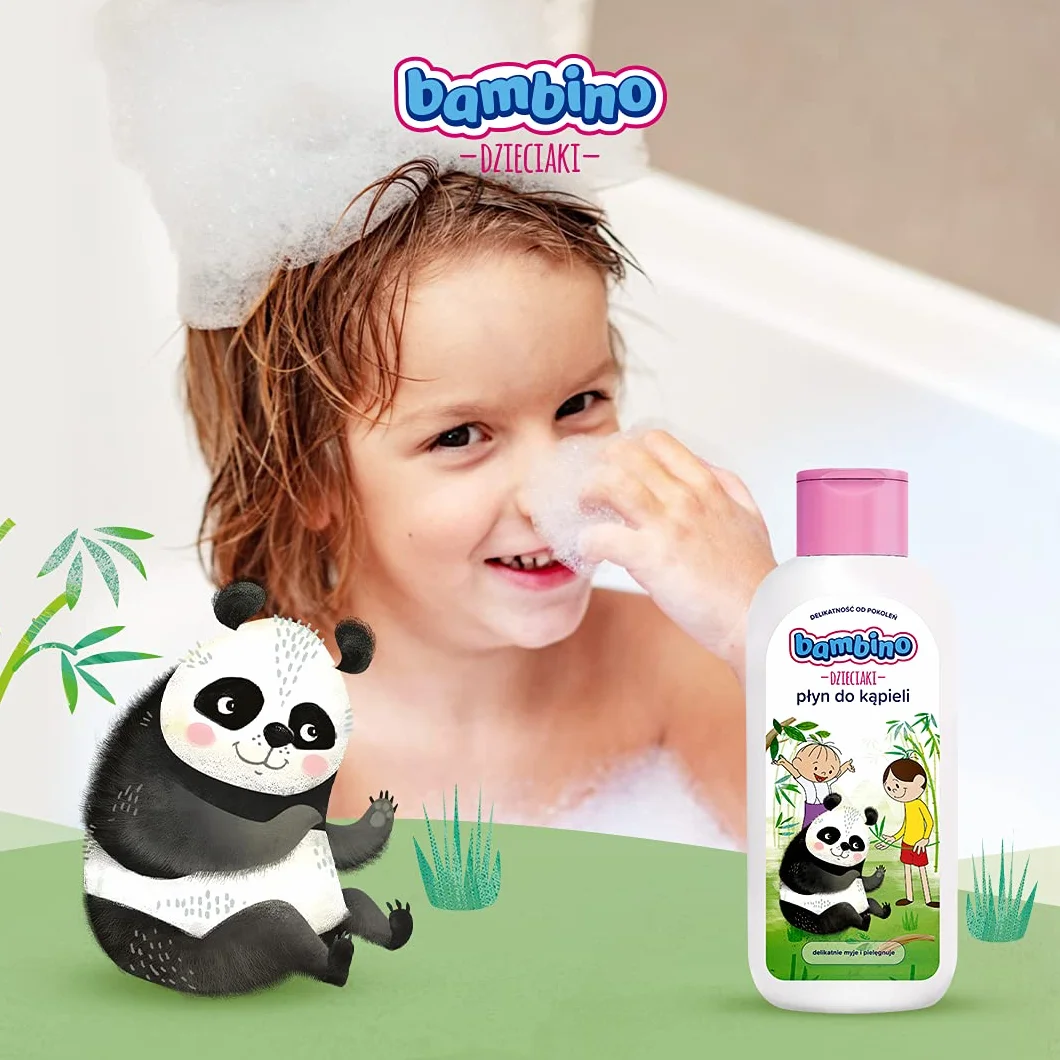 Bambino Dzieciaki Płyn do kąpieli dla dzieci Panda 400 ml – delikatne oczyszczanie, nawilżenie i ochrona skóry