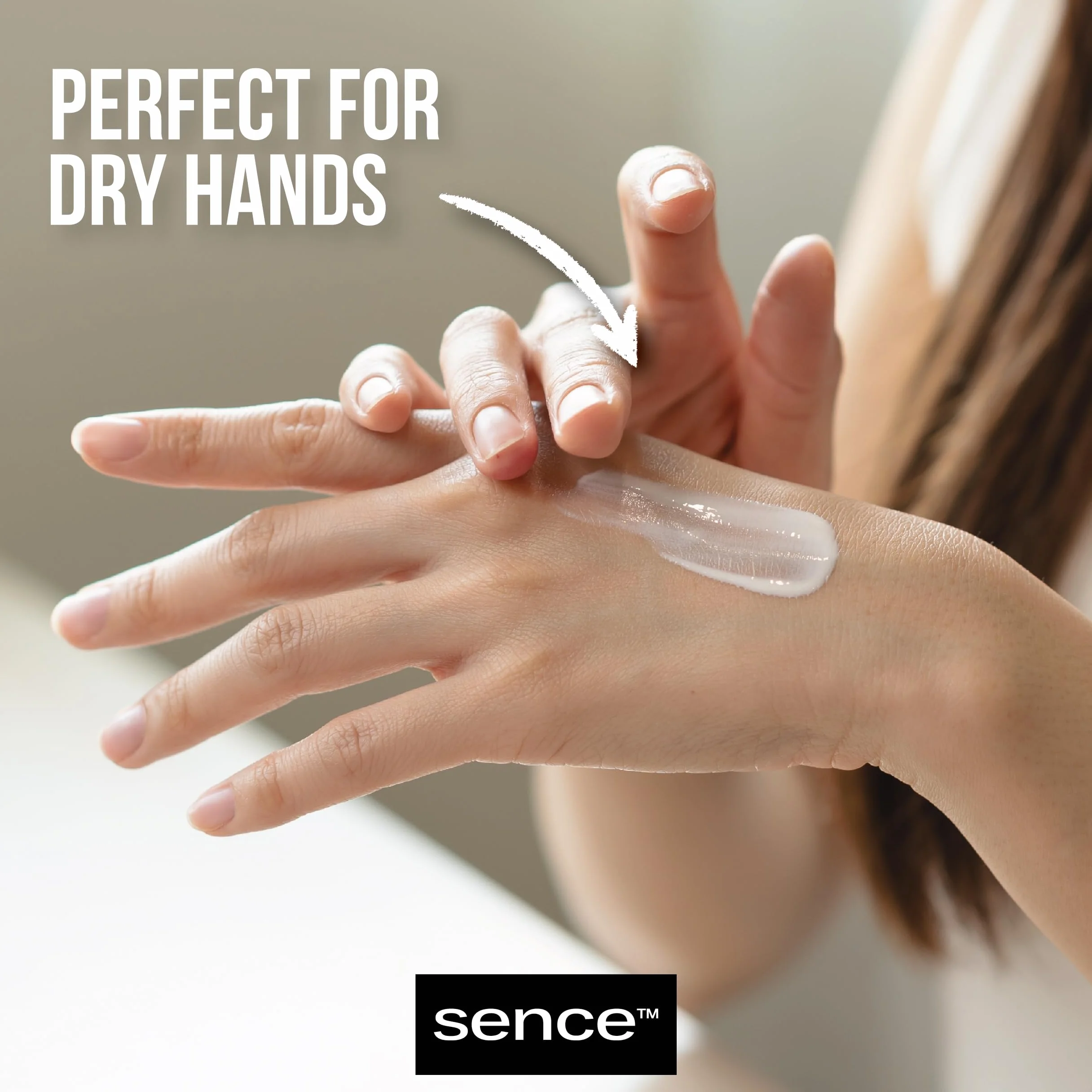 Sence Aloe Vera krem do rąk, pielęgnacja na dzień z witaminą A i C, wegański krem do rąk Skincare do rąk, krem nawilżający, przeciwzapalny, krem Aloe Vera (1 x 75 ml)