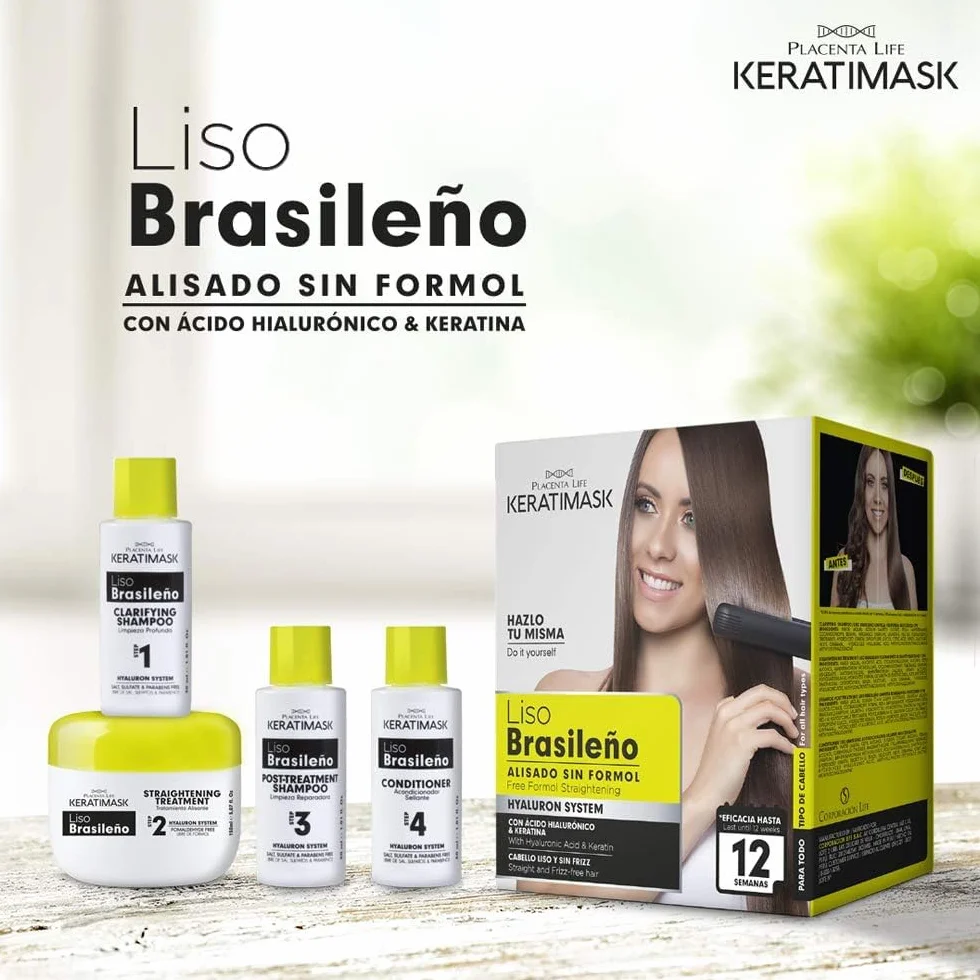 Be Natural Brazylijski zestaw do wygładzania z keratyną zielony