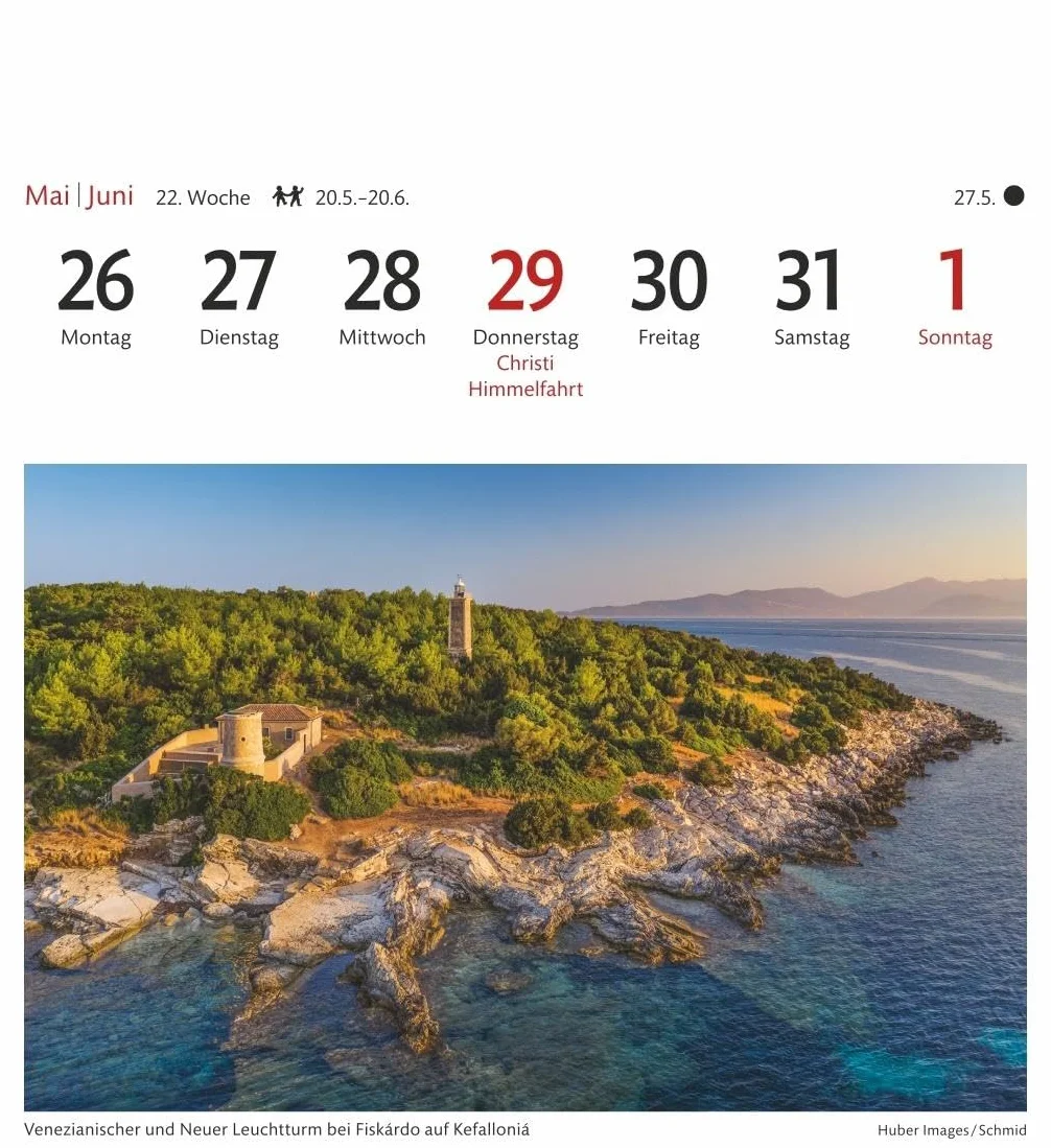 Griechische Inseln Sehnsuchtskalender 2025 - Wochenkalender mit 53 Postkarten: Reise-Kalender mit 53 hochwertigen Postkarten der schönsten Plätze Griechenlands. Postkartenkalender 2025. 16 x 17,5 cm