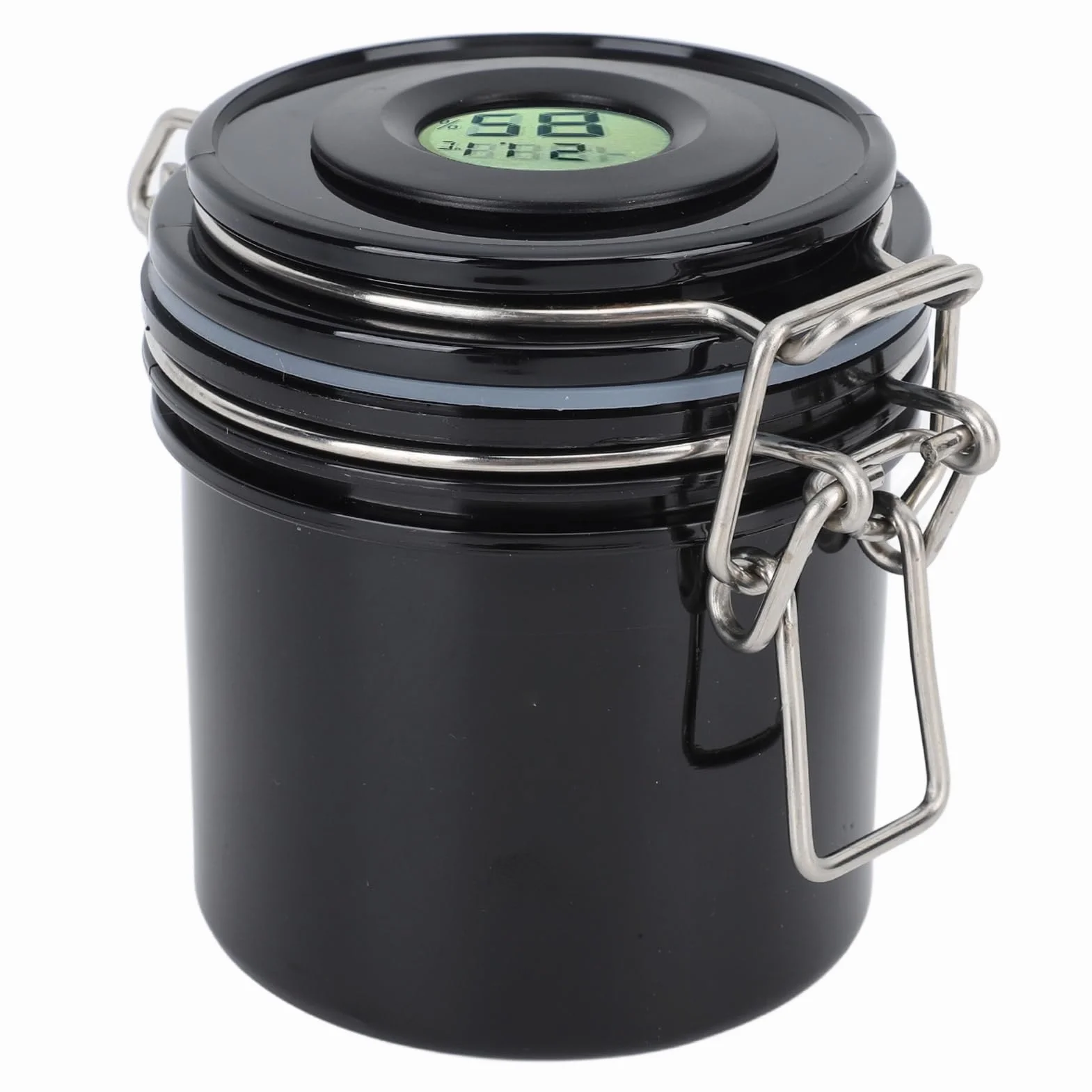 Pojemnik na Klej do Rzęs 250 Ml Szczelny z Termometrem i Higrometrem BLACK
