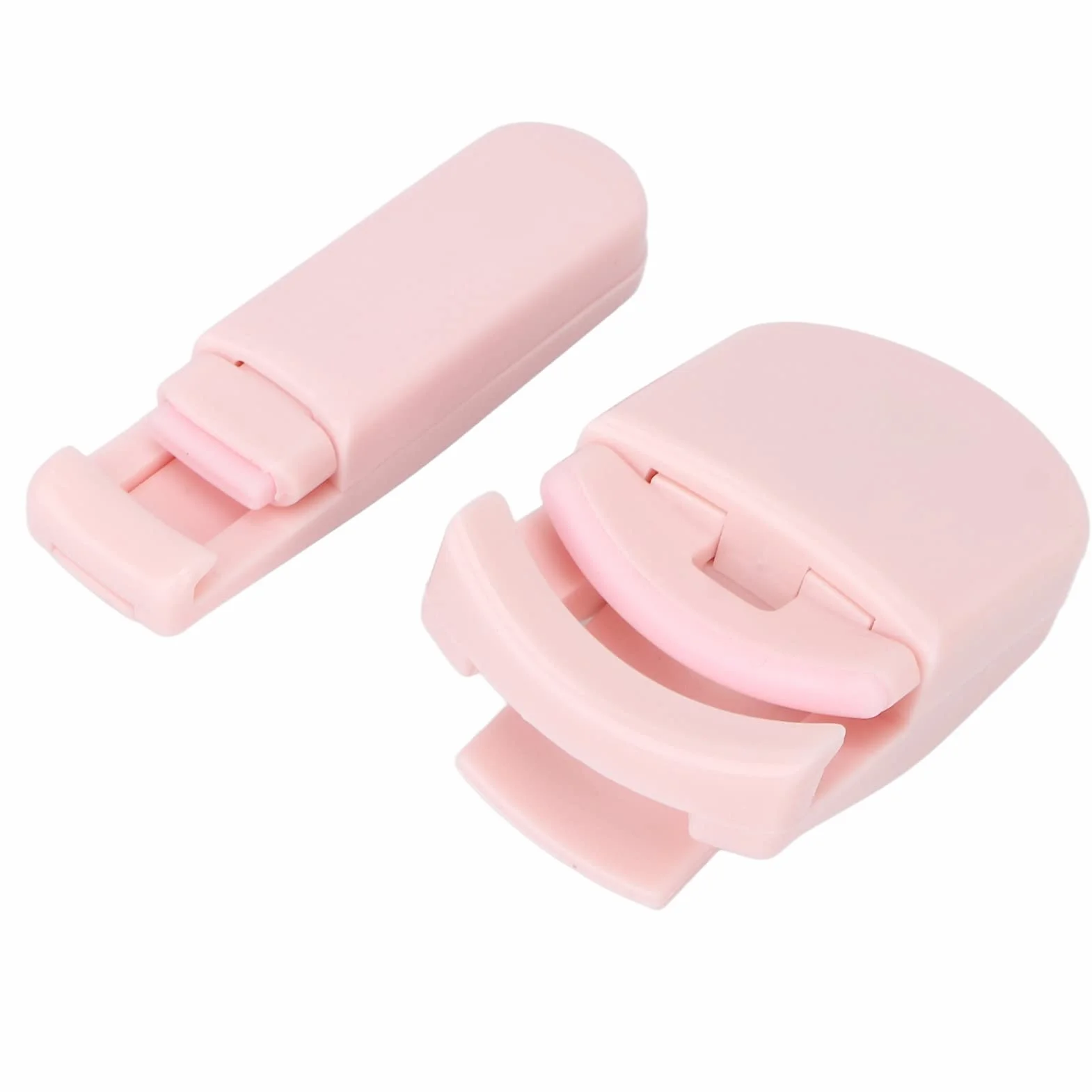 Aramox Mini Lash Curler, Przenośna Lekka Curler Rzęs, Ulepszony Efekt 3D z Wymiennym Silikonowym Paskiem do Podróży i Urody (PINK)