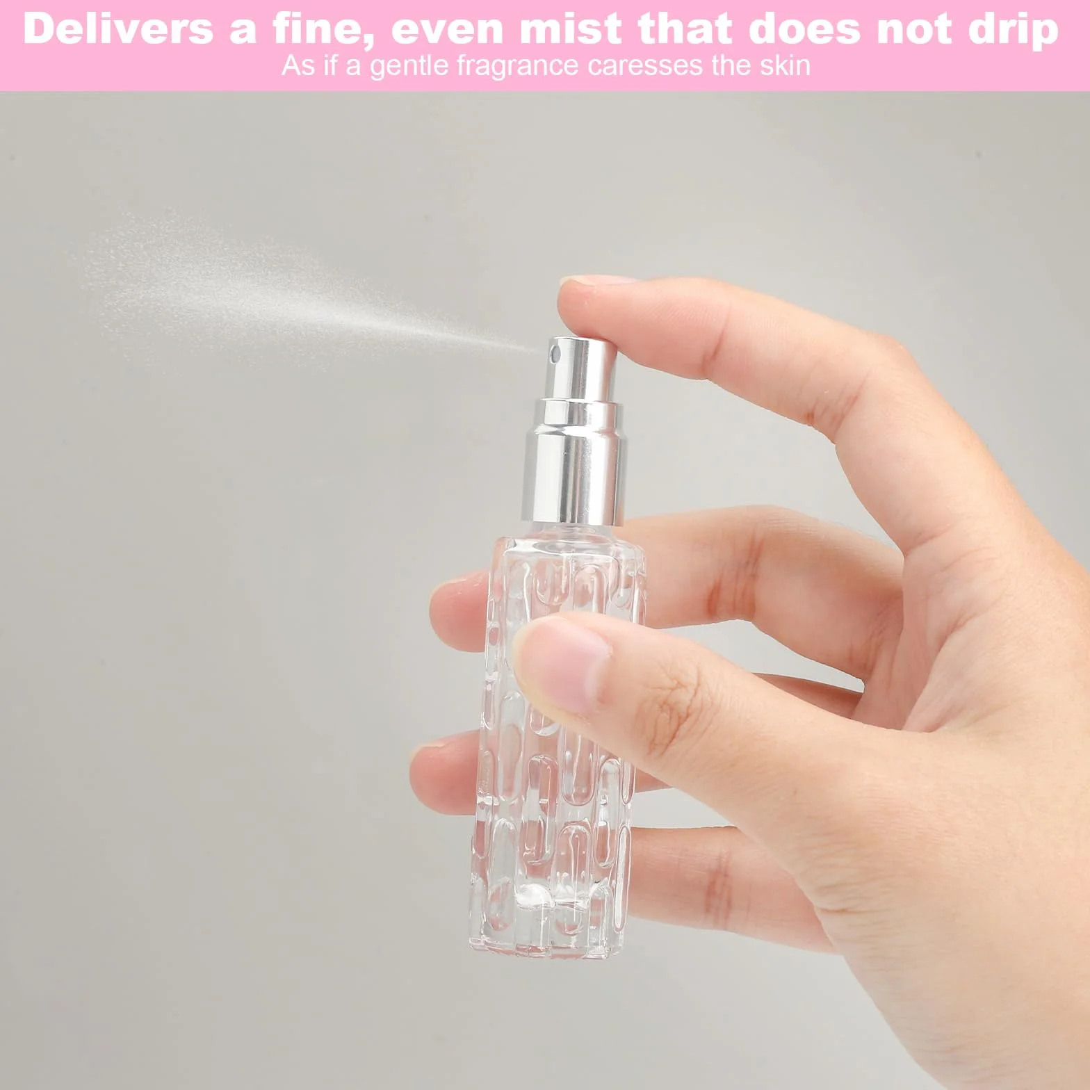 Rozpylacz do perfum 10 ml ze słomką lejkiem naklejkami zestaw 4 sztuki
