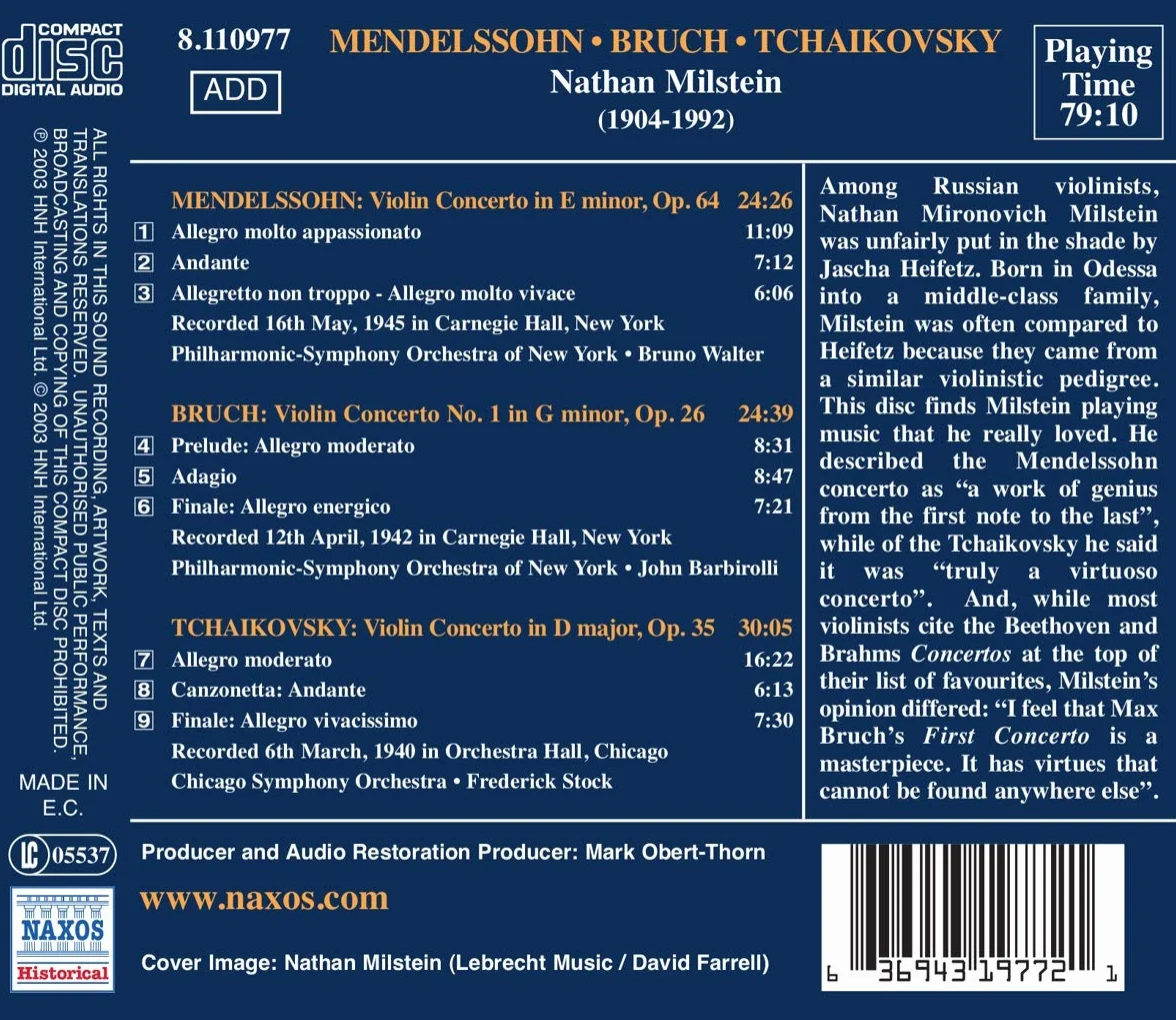 Violin Concertos (Milstein)