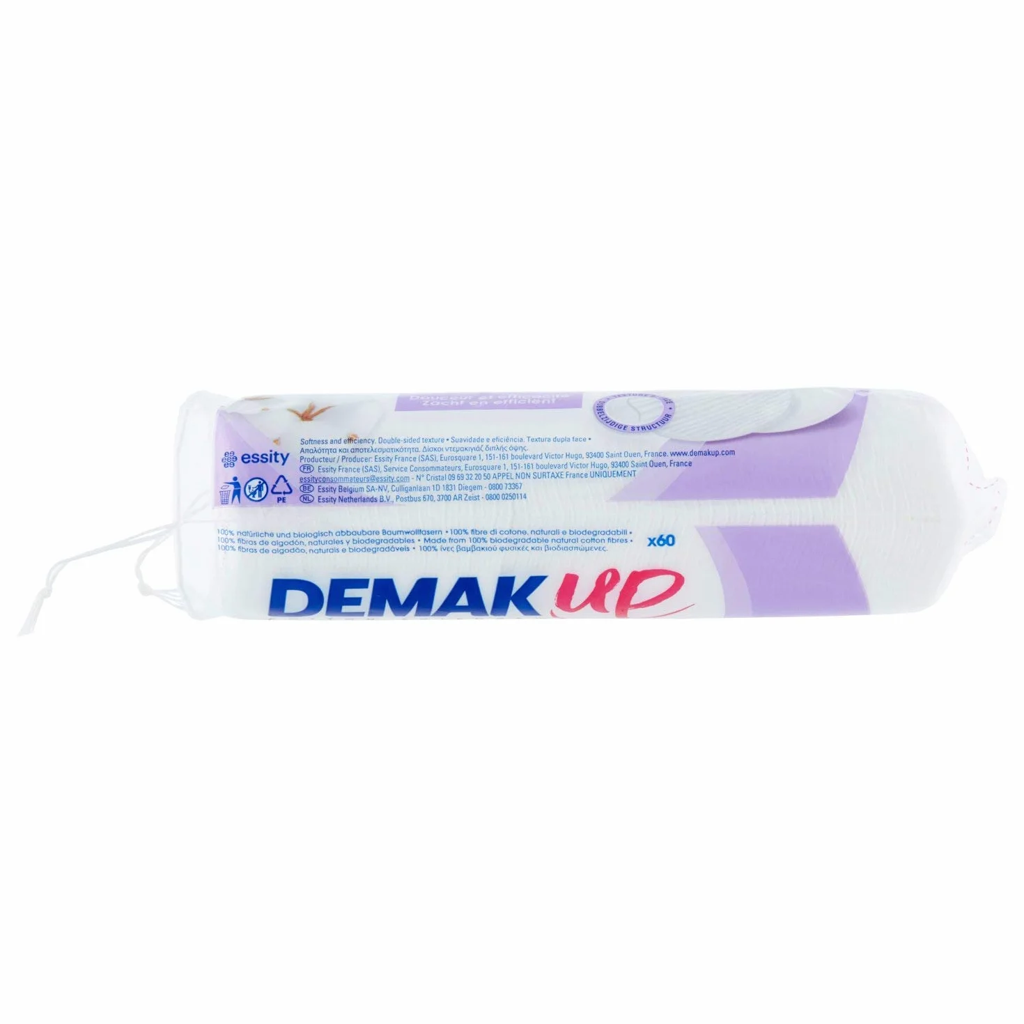 Demak'Up Płatki Kosmetyczne Białe 60 sztuk