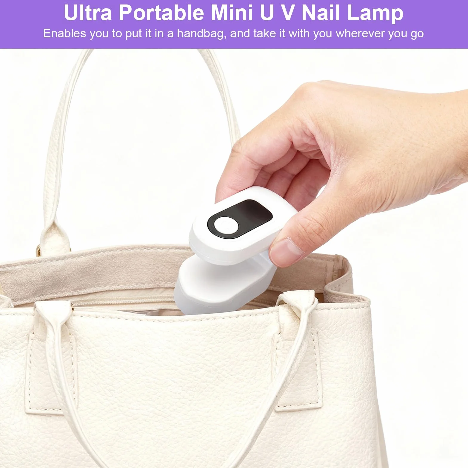 Mini lampa UV do paznokci, lampa UV, przenośna lampa do paznokci UV, suszarka do paznokci żelowych, lampa LED, mała lampa do paznokci, minutnik 30s/60s, mini lampa UV, manicure "zrób to sam" w domu i