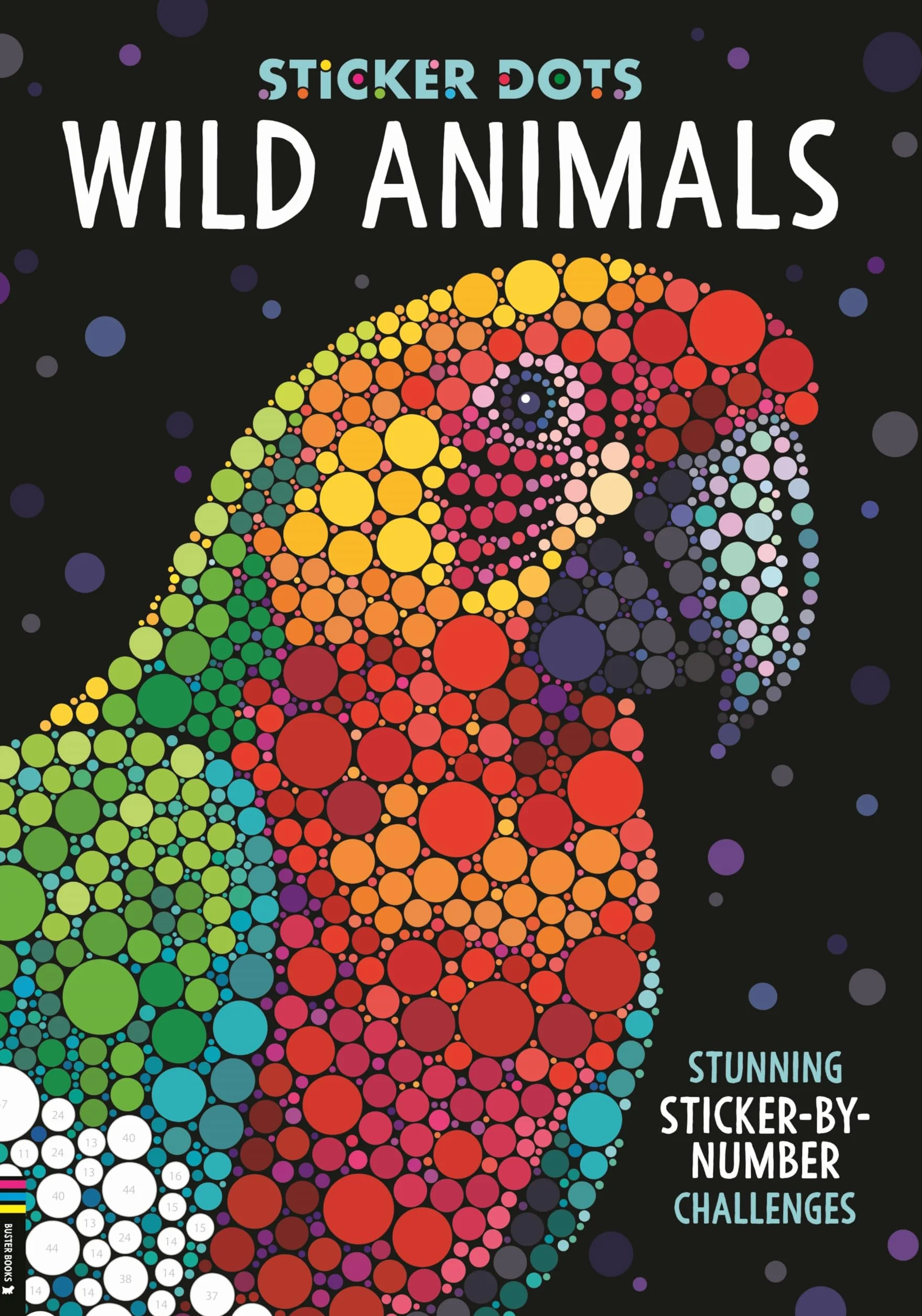 Sticker Dots: Wild Animals: Stunning Sticker by Numbers Challenges