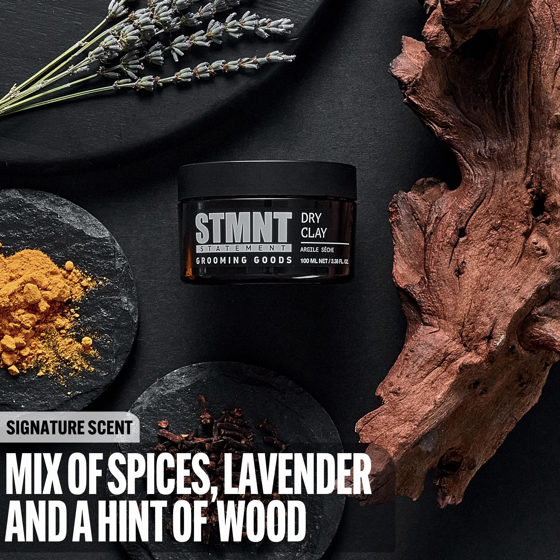 STMNT Grooming Goods Dry Clay | Ekstra matowe wykończenie | Ultra Silna kontrola | Łatwe do spłukania 30ml