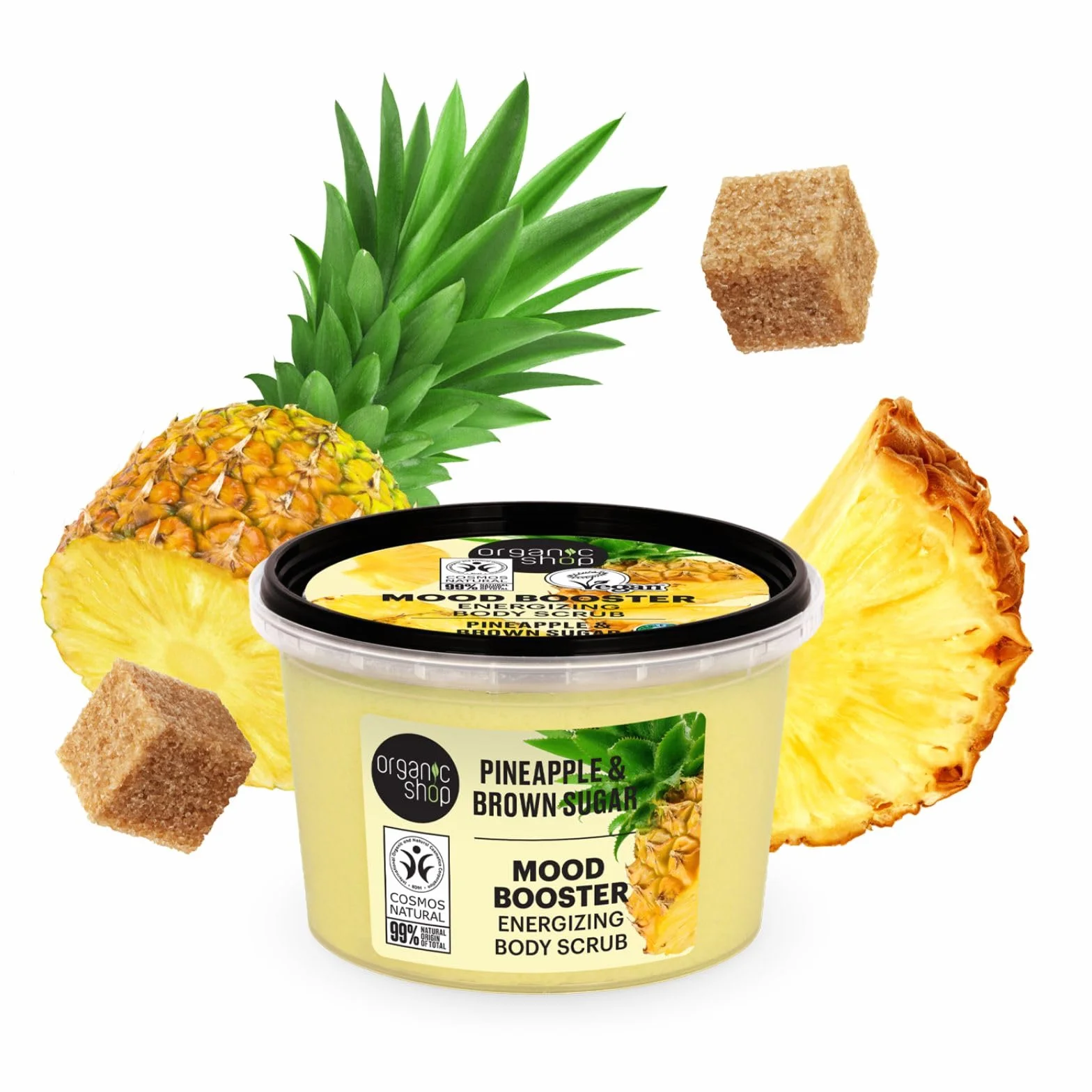 Organic Shop Peeling do ciała Ananas i Brązowy Cukier 250 ml