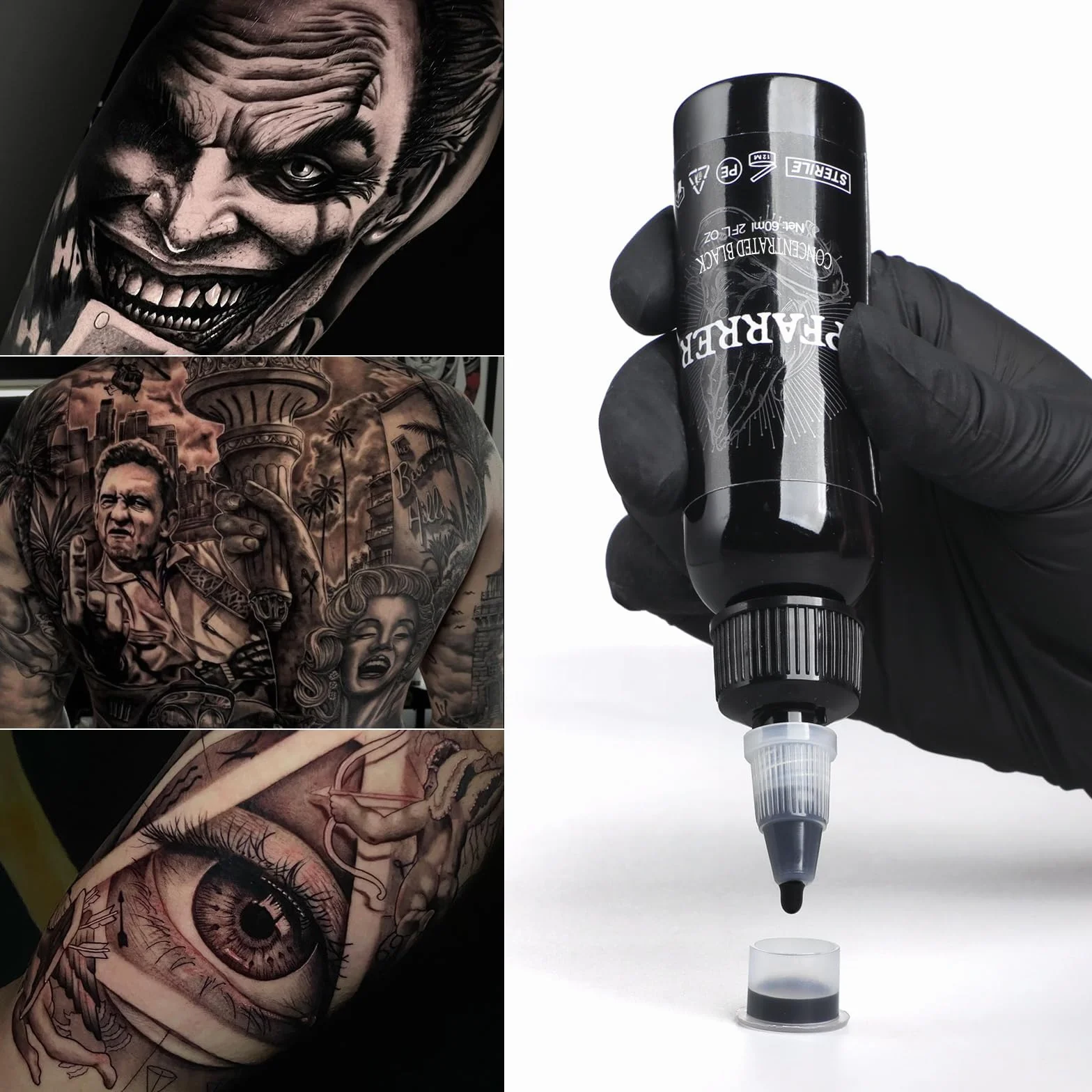 PFARRER Tattoo kolor czarny 2 oz (60 ml) Pure Black TI7003-60-001