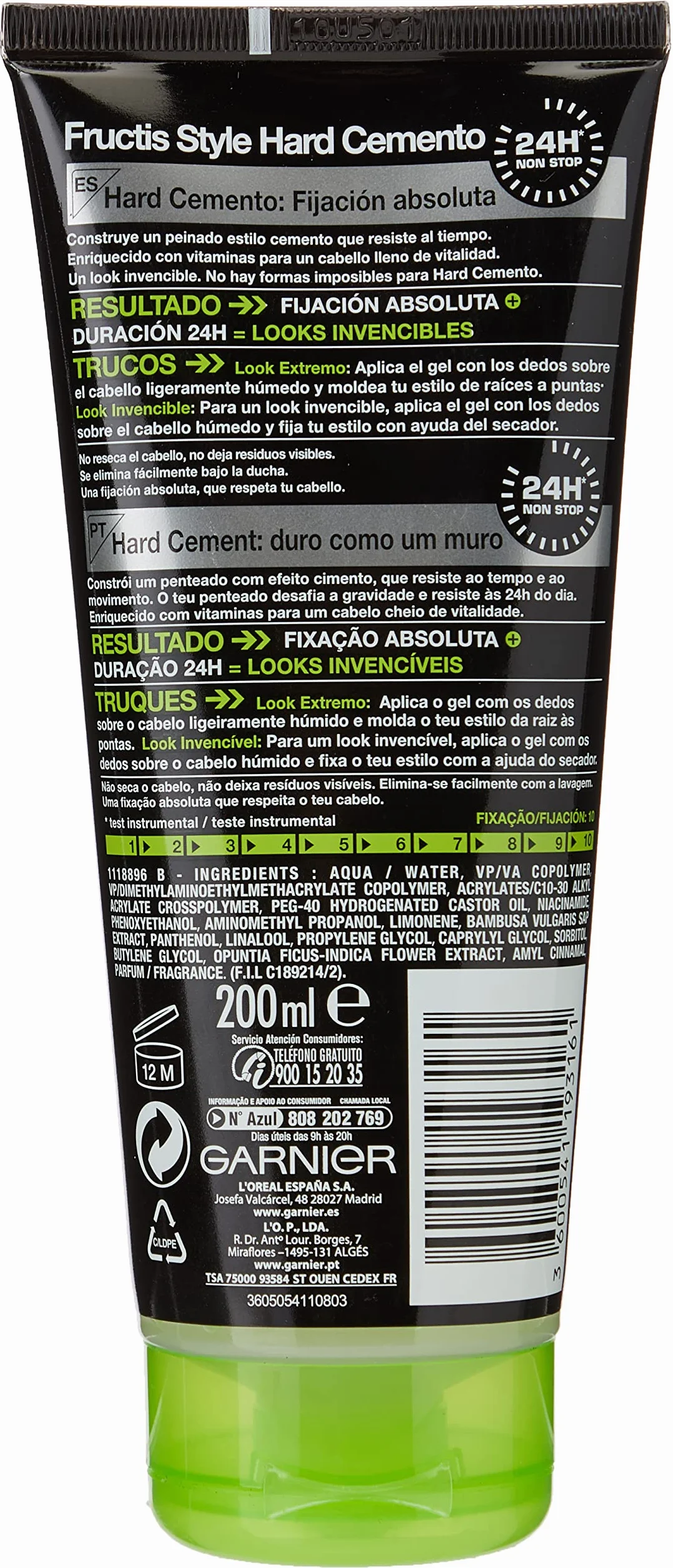 Garnier Fructis Style Gel Hard Cement Absolutne Utrwalanie - 200 ml
