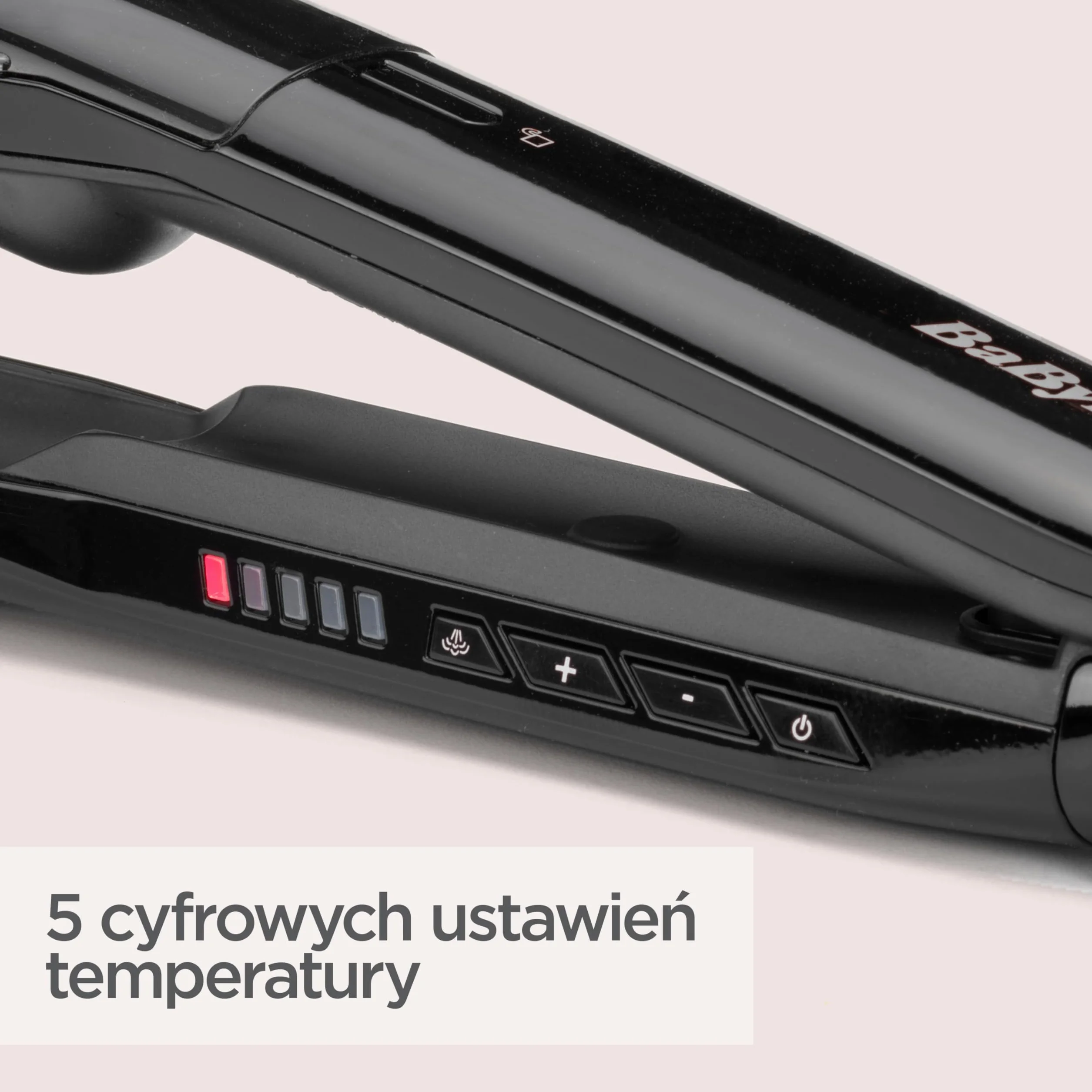 BaByliss Steam Straight Prostownica Parowa ST492E, Płytki Tytanowo-Ceramiczne, 5 Ustawień Temperatury 150-230°C