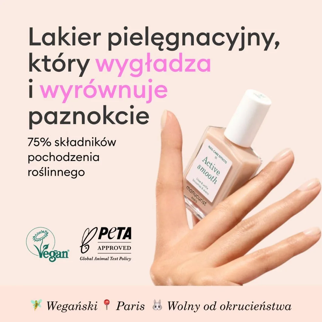 Manucurist Active Smooth 01 Nail Concealer Polish & Care 2 w 1 Nude Nail Polish korektor do paznokci