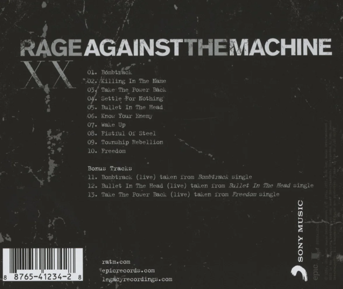 Rage Against The Machine - Xx (20th Anniversary Edition)