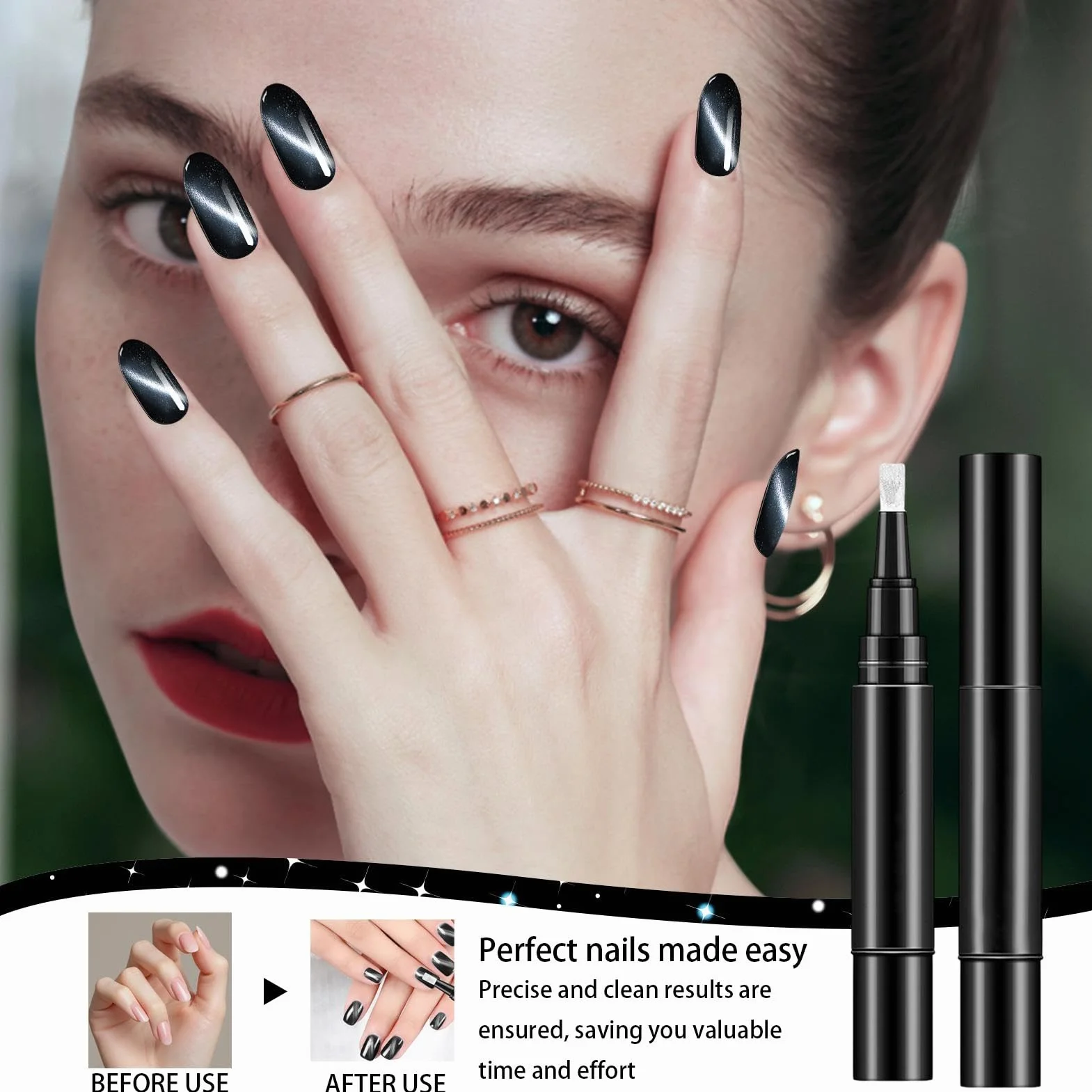 Polishey zestaw pisaków do paznokci, Soak Off UV LED, zestaw 3 w 1, lakier żelowy, 1 poziom, żelowy lakier do paznokci w sztyfcie do salonu domowego
