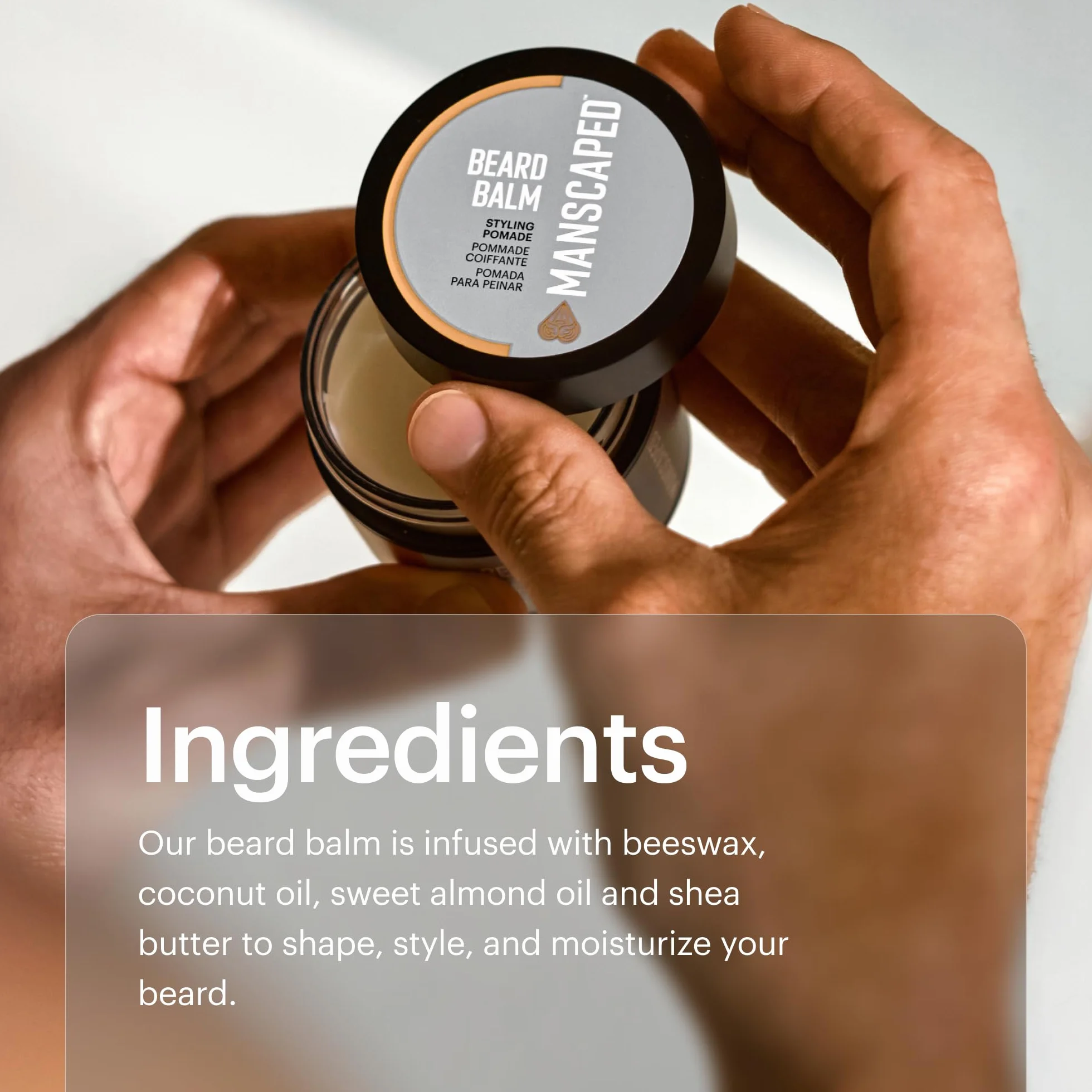 MANSCAPED® Balsam do brody z masłem shea, olejem kokosowym i woskiem pszczelim (57 g)