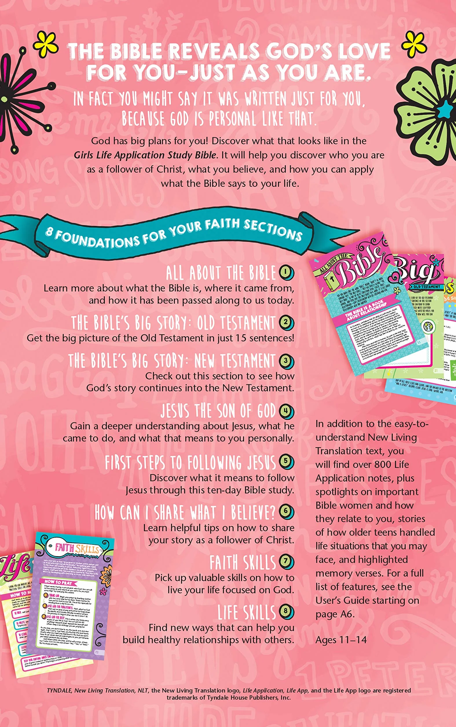 Girls Life Application Study Bible-NLT: New Living Translation