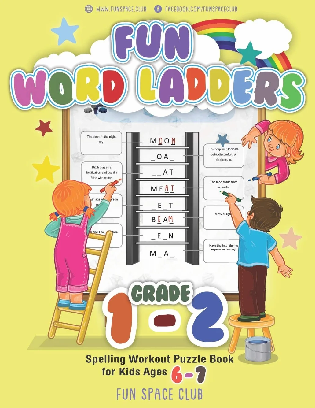 Fun Word Ladders Grade 1-2: Daily Vocabulary Ladders Grade 1 - 2, Spelling Workout Puzzle Book for Kids Ages 6-7: 3