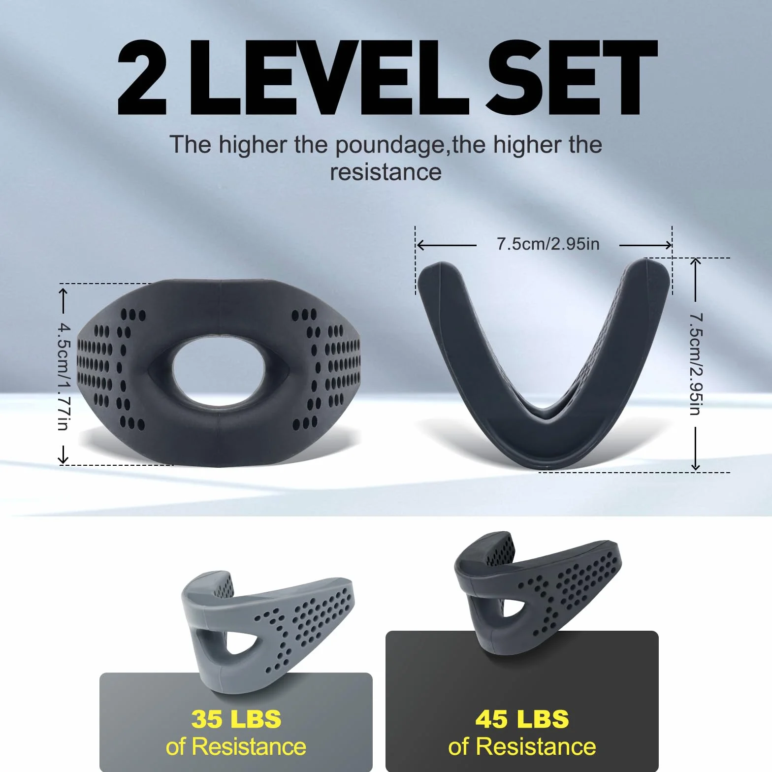JVR trenażer szczękowy Jawline Exerciser 45 lbs czarny