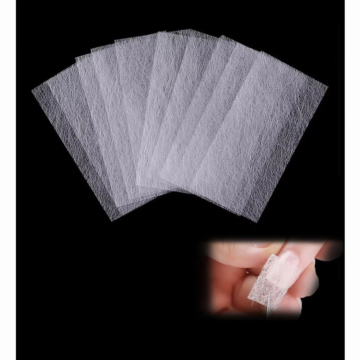 50 sztuk Przedłużanie paznokci z włókna szklanego DIY Nail Art Akrylowa naprawa żelowych paznokci akcesoria do przedłużania paznokci