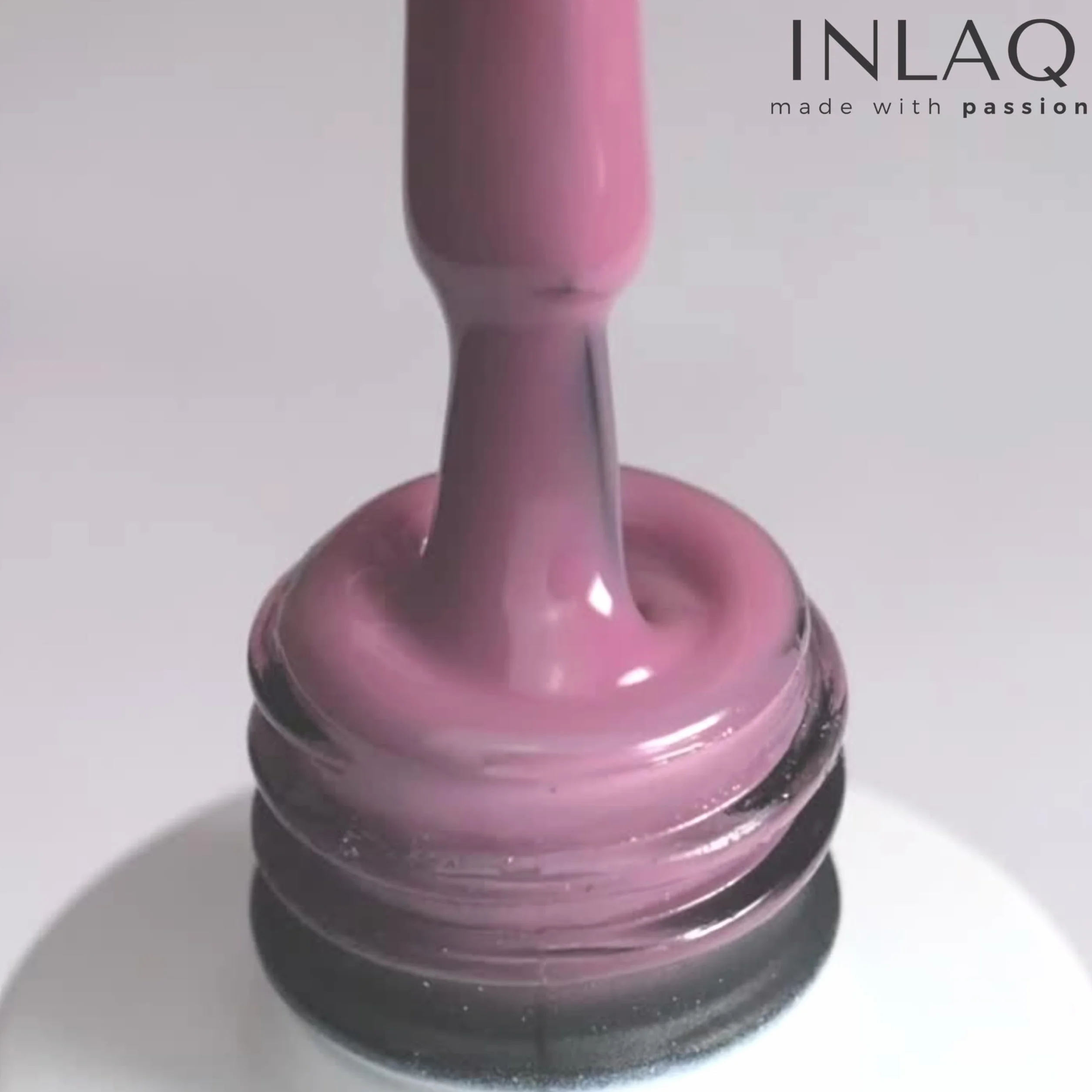 INLAQ 2 w 1 Rubber Base Gel UV HEMA Free Blush 6 ml – Żelowy Lakier do Paznokci, Twardy Żel Bazowy