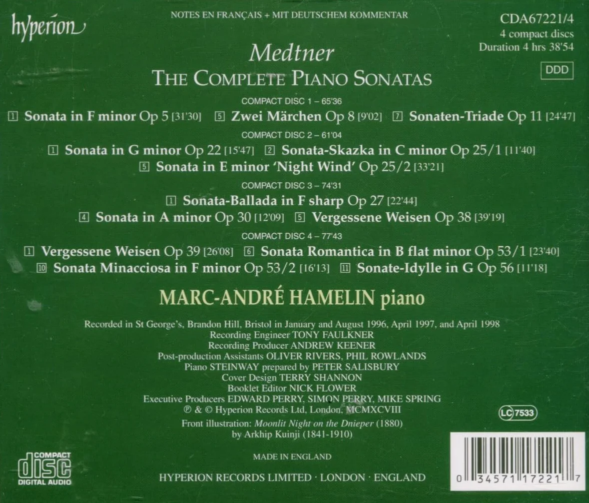Medtner: The Complete Piano Sonatas